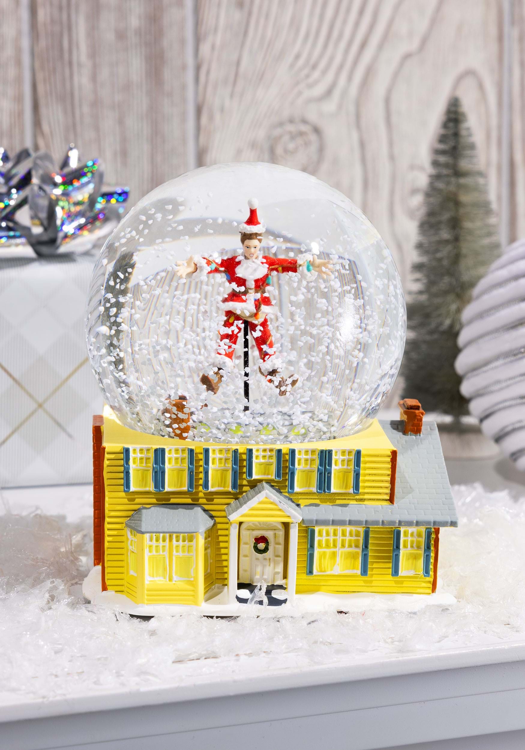 Lilo and Stitch Seasons Greetings Light Up Snow Globe, 100mm