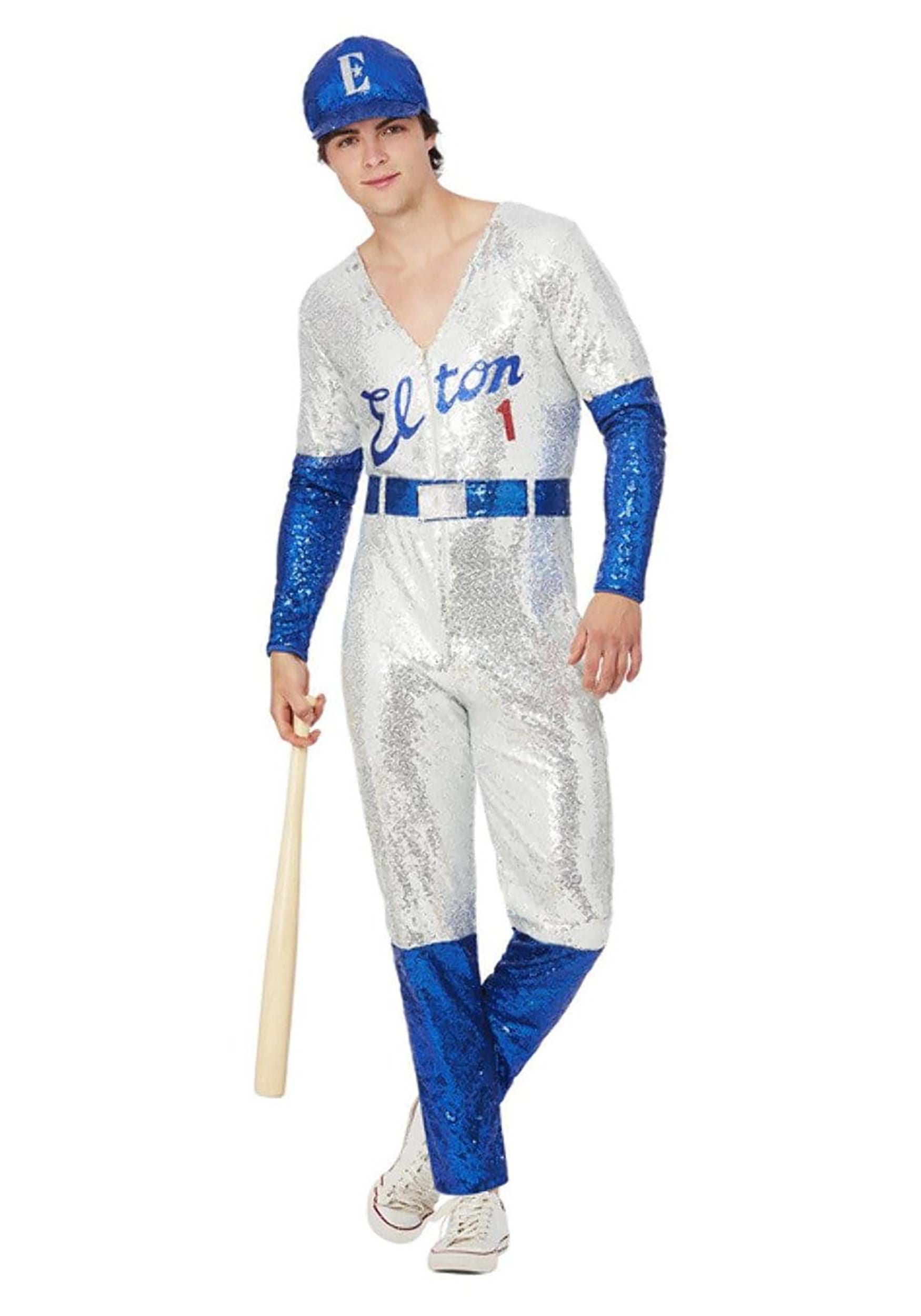 Perth røre ved mus eller rotte Elton John Deluxe Sequin Baseball Men's Costume