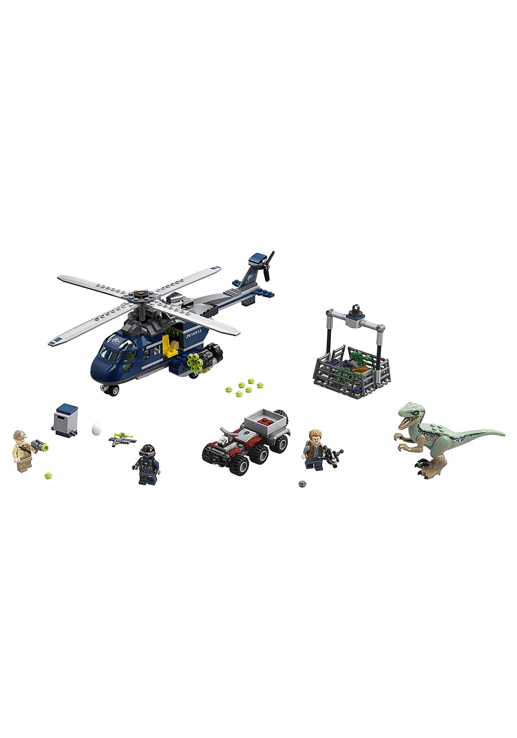 LEGO Jurassic World Blue s Helicopter Pursuit Toy Set Dinosaur Toys