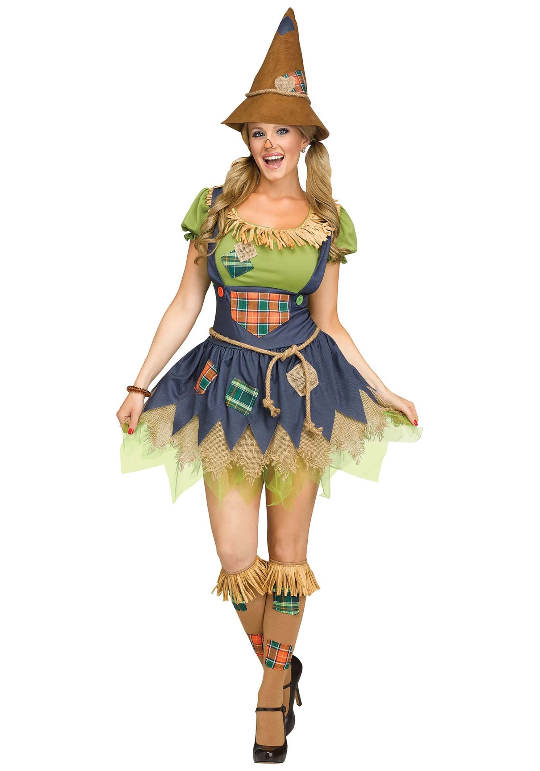Photos - Fancy Dress Fun World Sweet Scarecrow Women's Costume Green/Brown/Blue FU11547