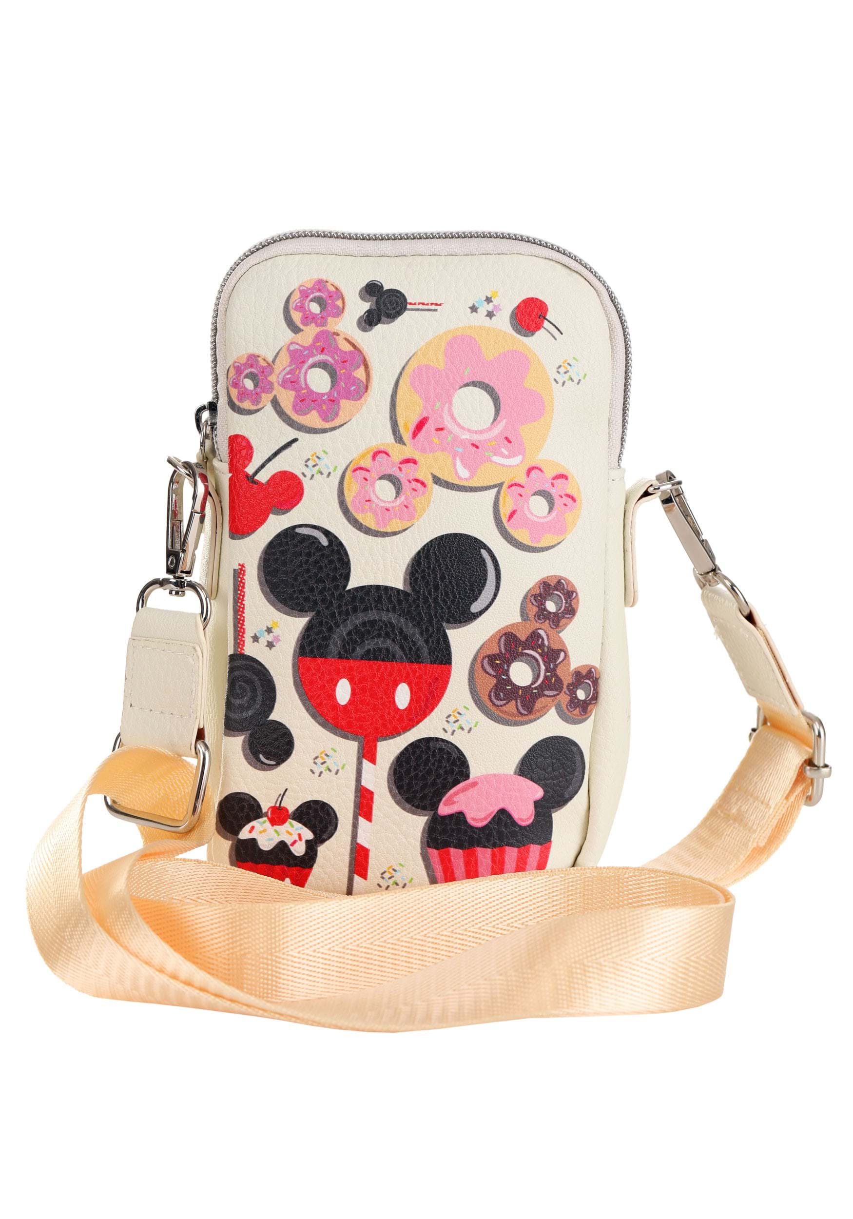 Disney Designer Crossbody Tote Bag - Minnie Mouse Silhouette Floral Bow
