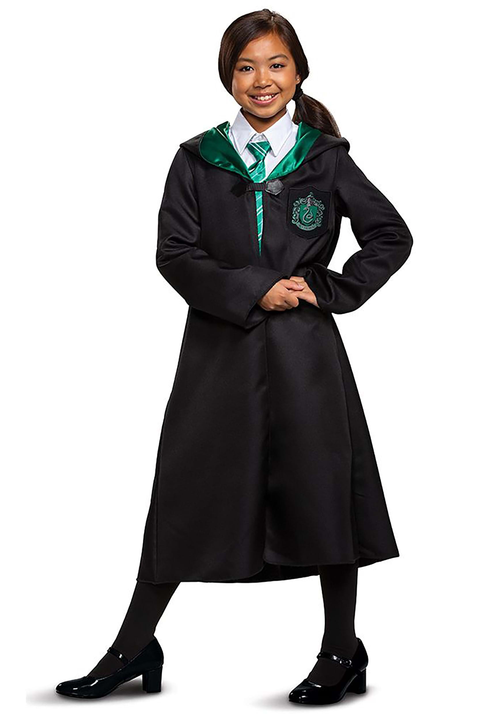 Photos - Fancy Dress Potter Disguise Harry  Child Classic Slytherin Robe Costume for Kids Black& 