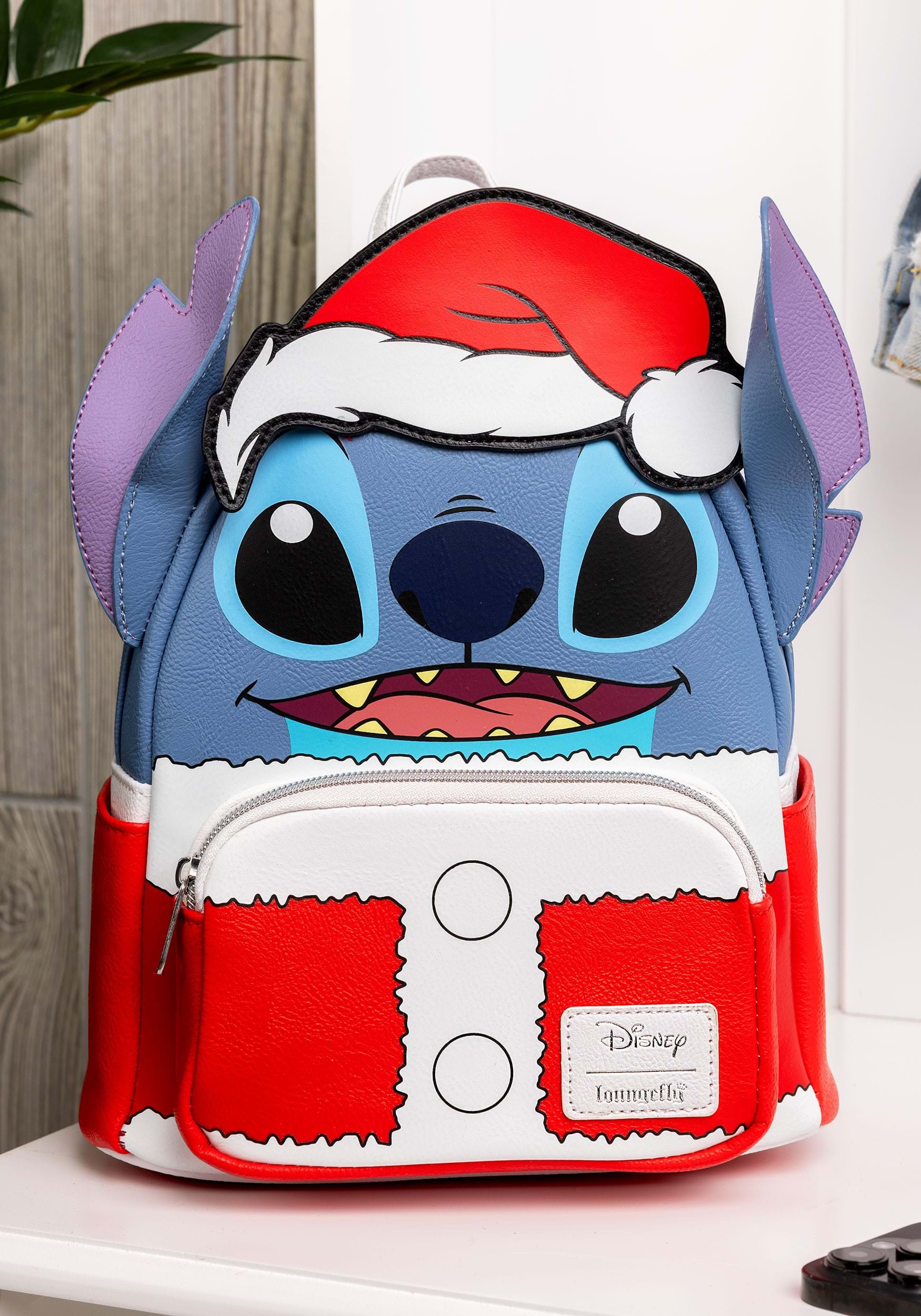 Loungefly Disney Lilo & Stitch Holiday Santa Stitch Mini Backpack