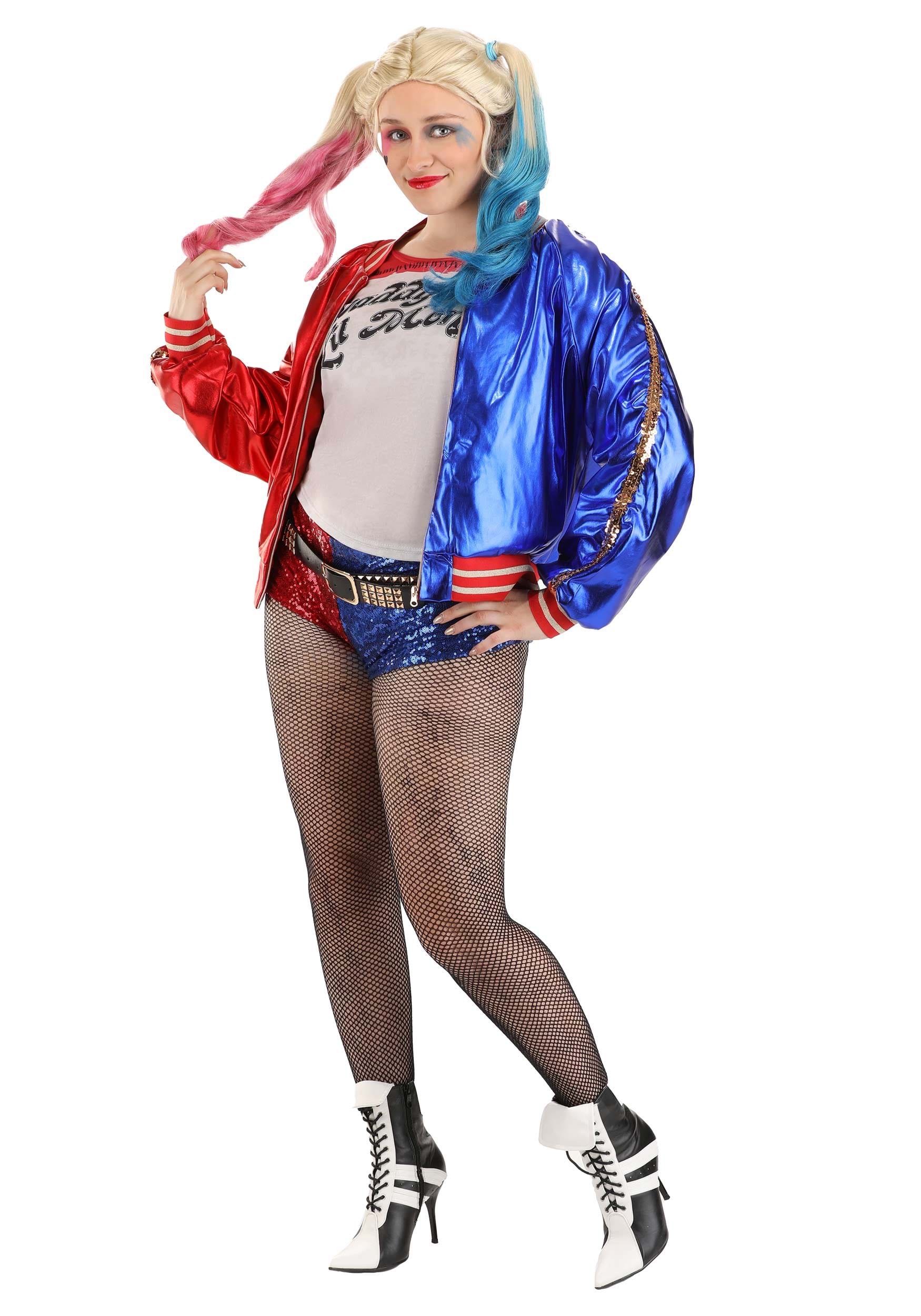 Charades Women's Suicide Squad Harley Quinn Costume Xl Red / Blue