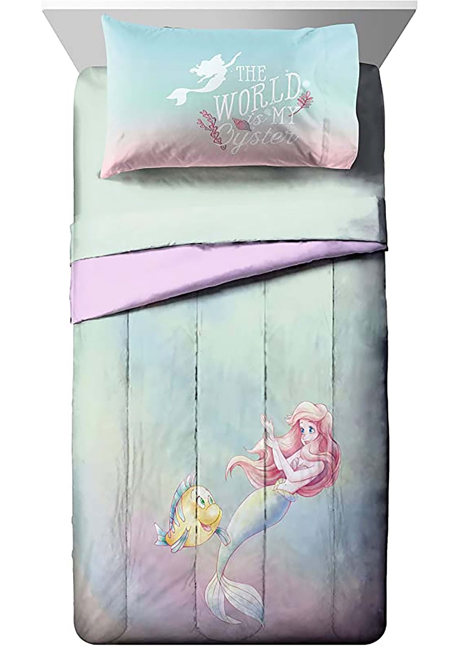 Disney Little Mermaid Full Comforter And Pillow Case Set