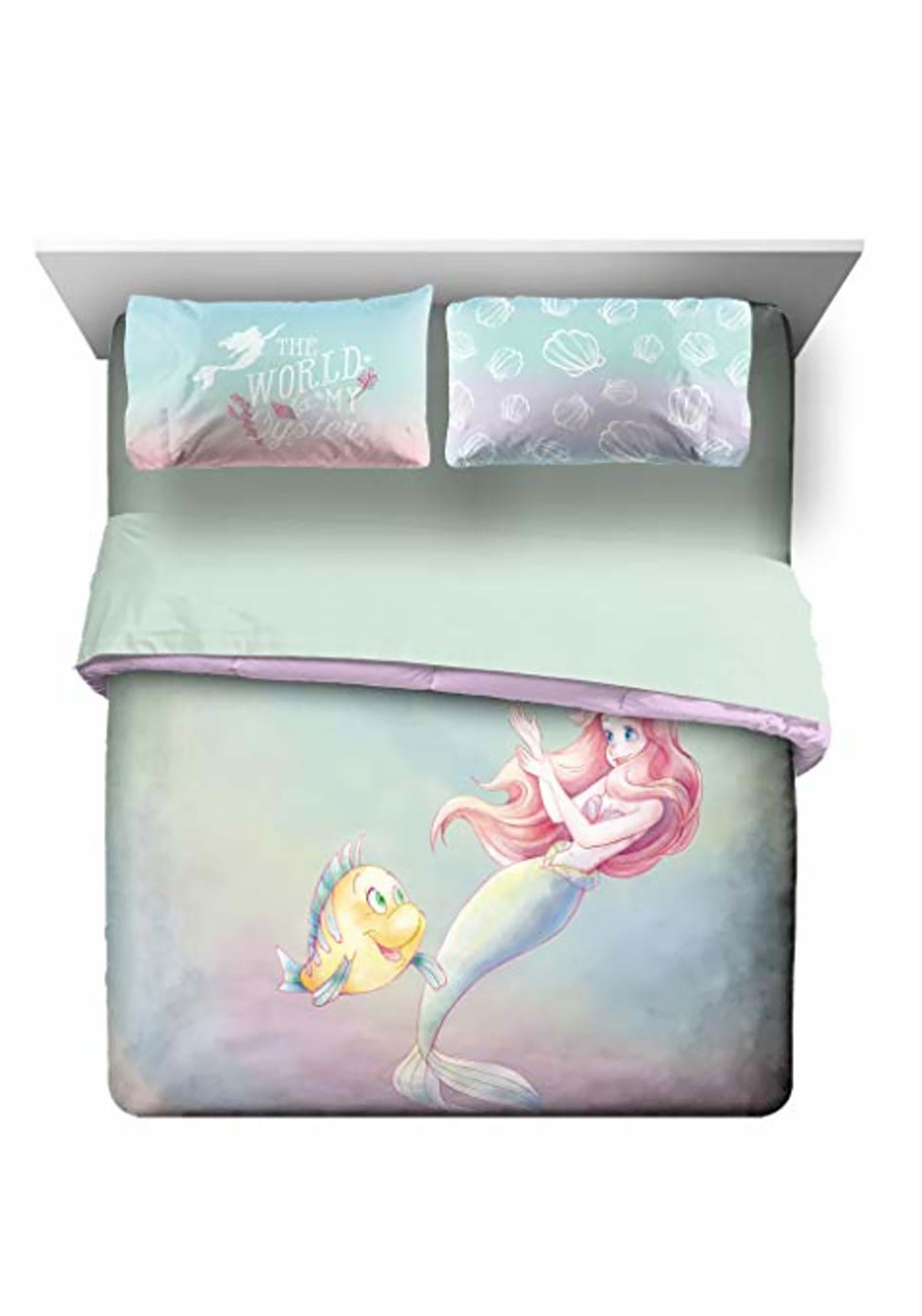 Disney Little Mermaid Full Comforter and Pillow Case Set
