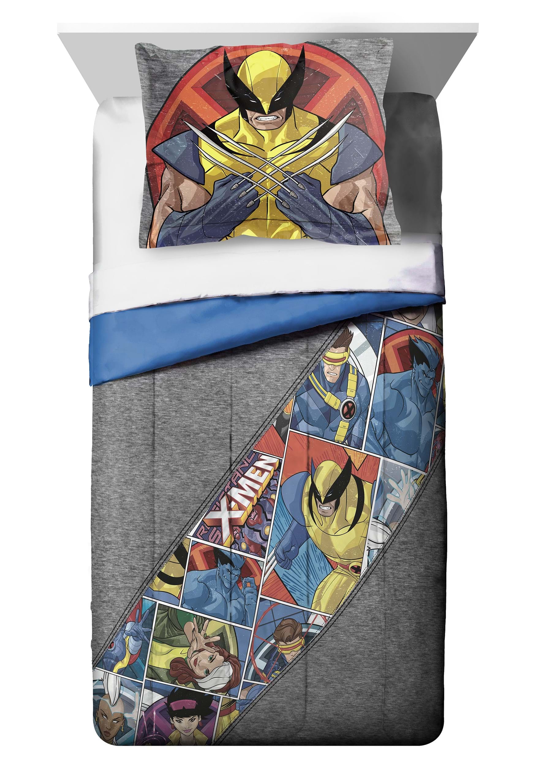 Twin Comforter & Sham Marvel X-Men Mutants Set