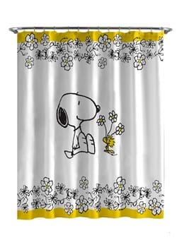 Peanuts Best Friend Flowers Shower Curtain
