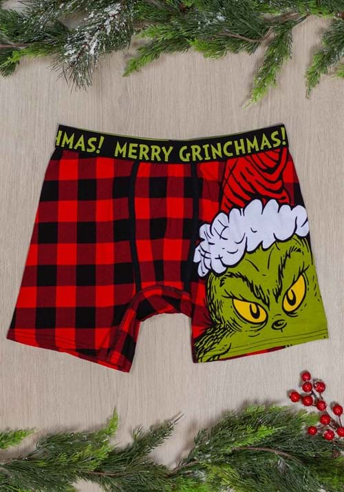 GRINCH SANTA BUFFALO BOXER BRIEF