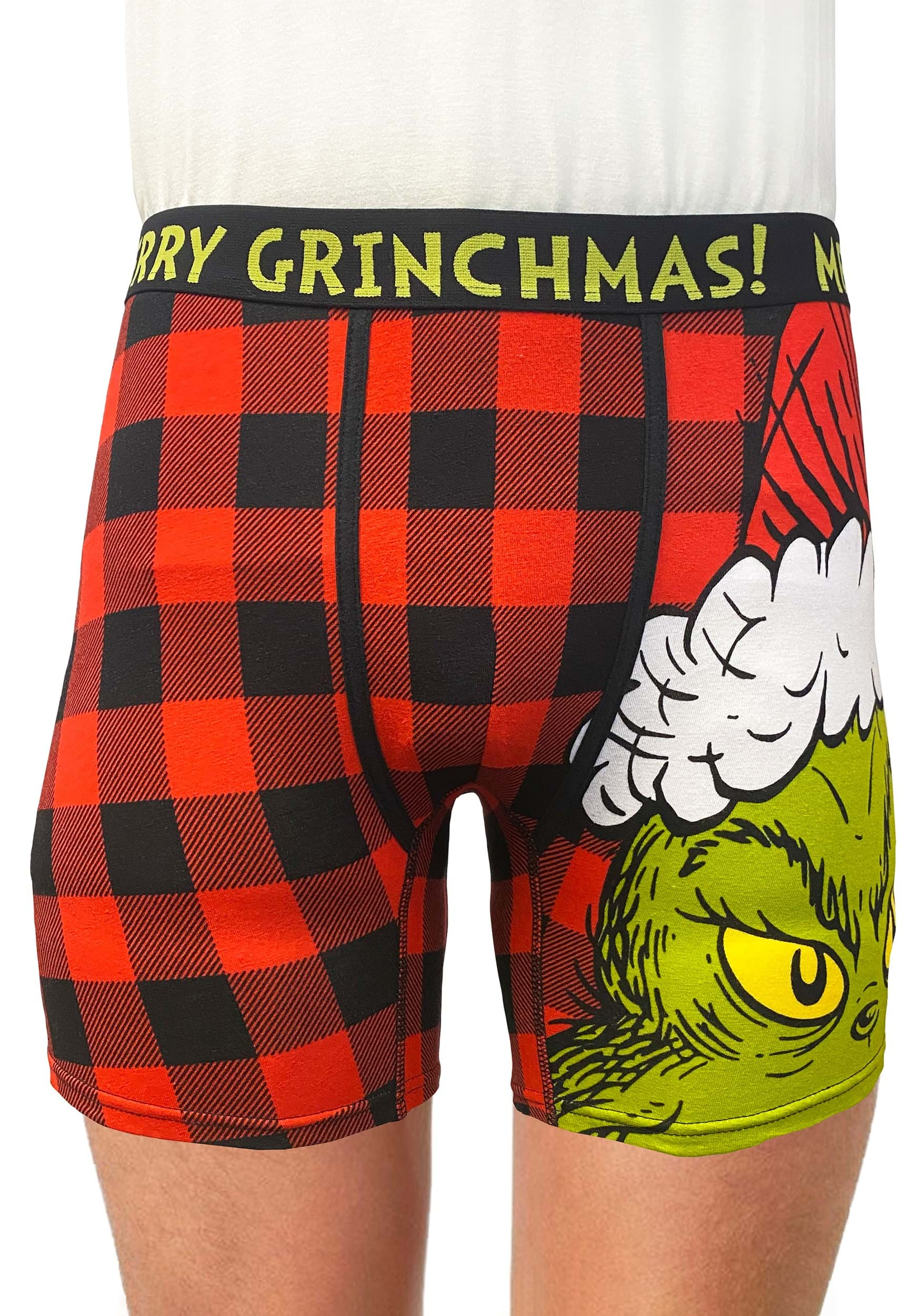 Buffalo Boxer Brief Grinch Santa  | Christmas Apparel