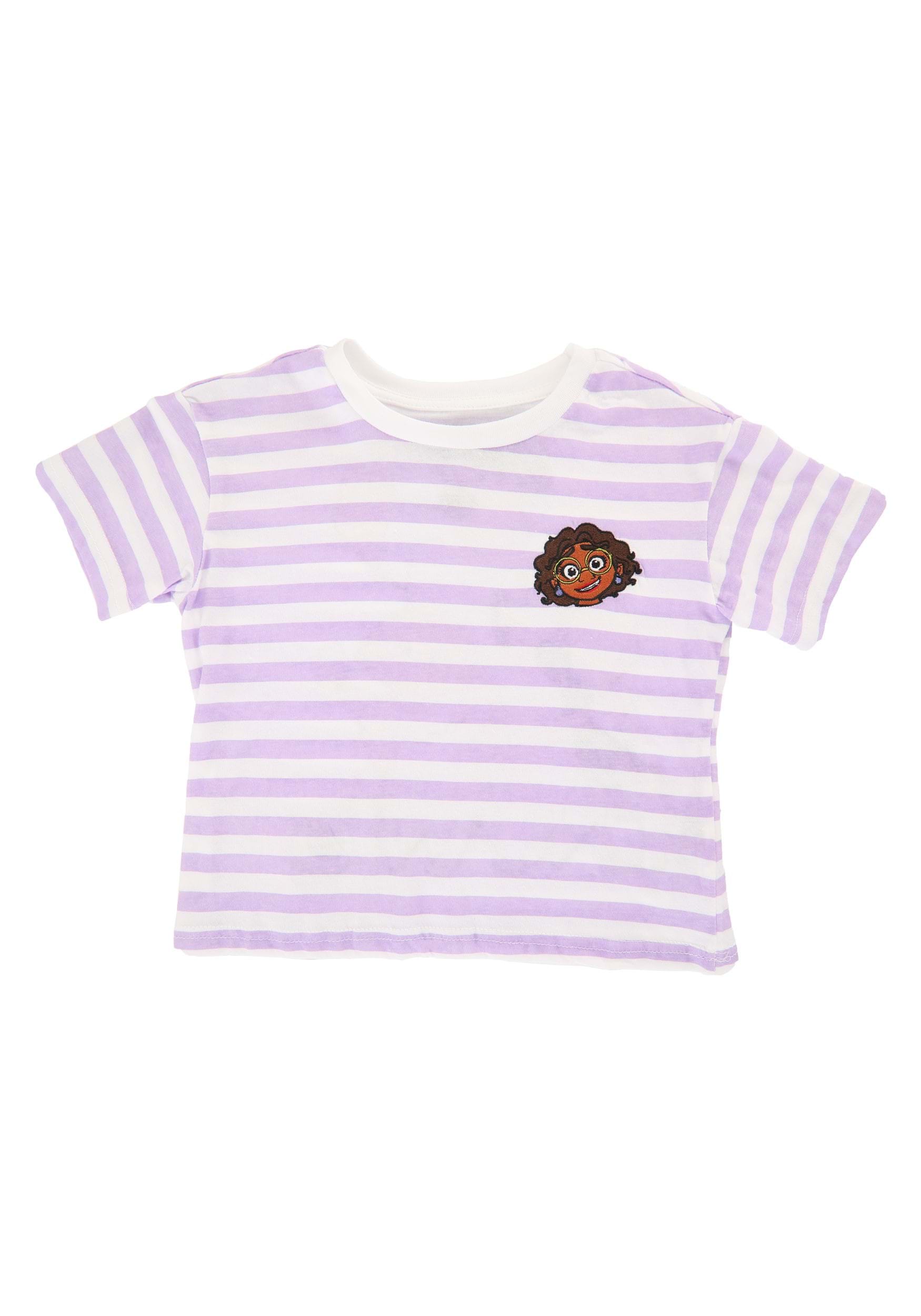 Girls Encanto Embroidered Striped Tee