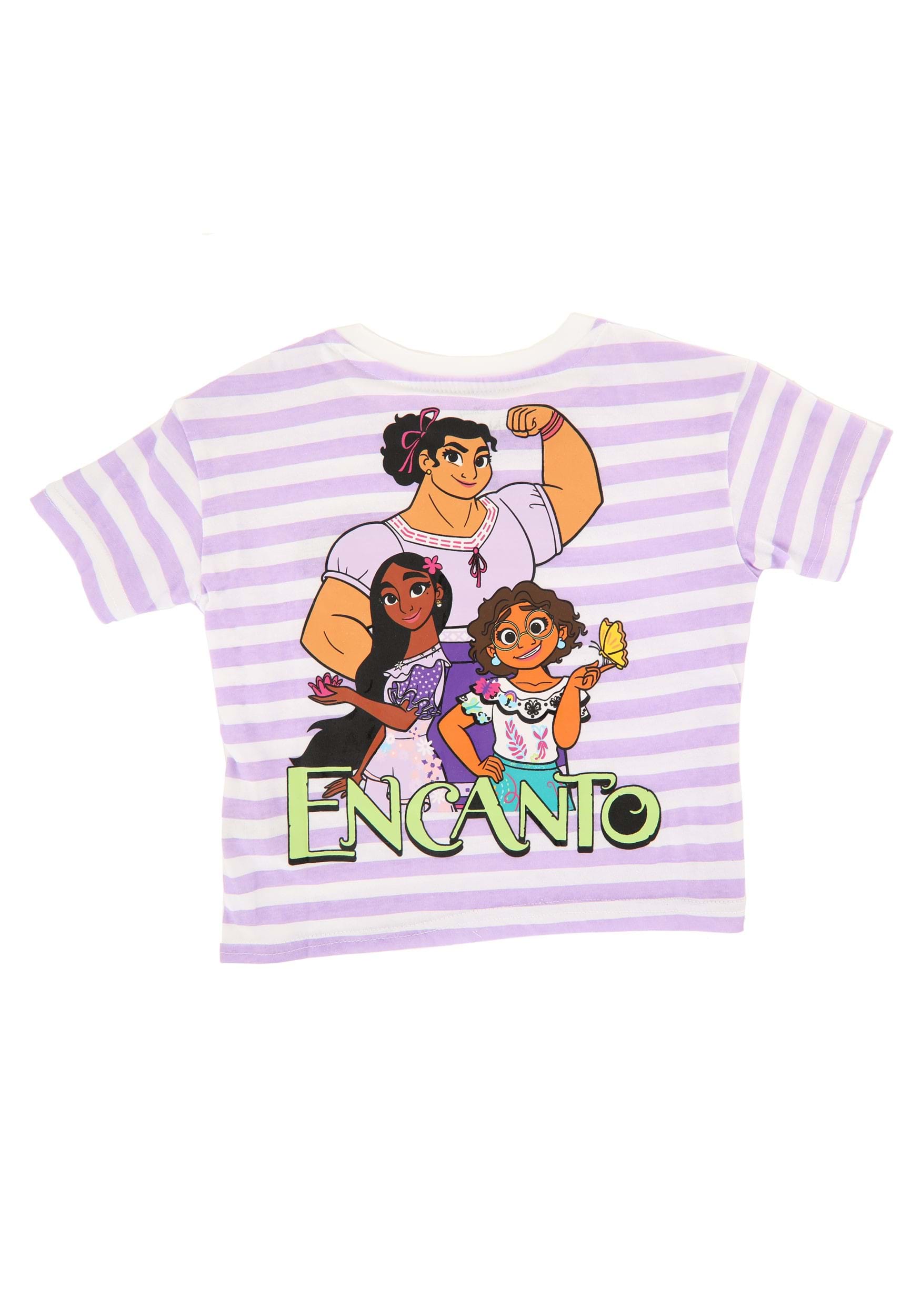 Girl's Encanto Embroidered Striped Tee