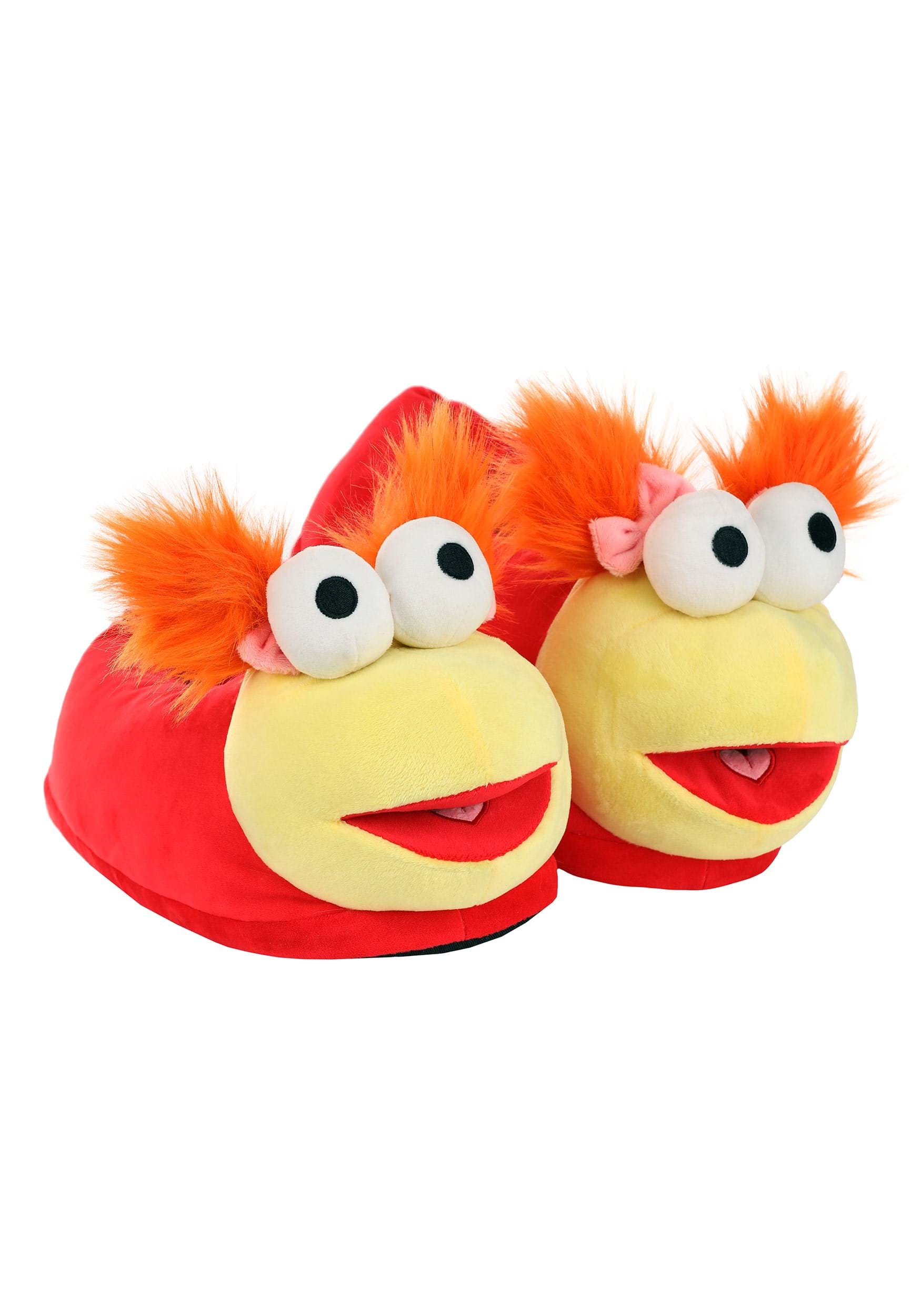 Fraggle Rock Adult Red Plush Slippers