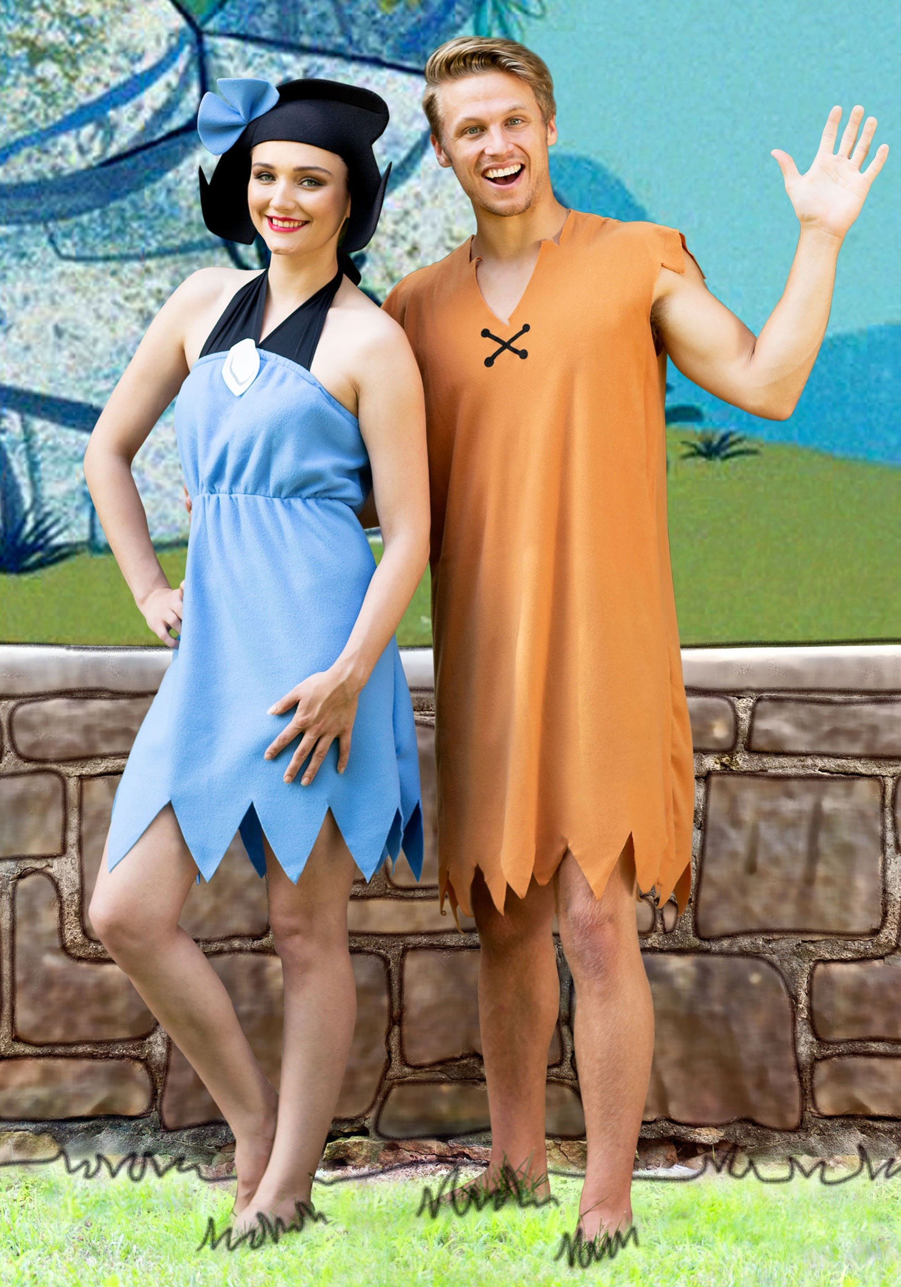 Barney Rubble Costume For Adults , Adult The Flintstones Costumes