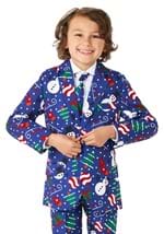 Suitmeister Christmas Snowman Boys Blue Suit Alt 1