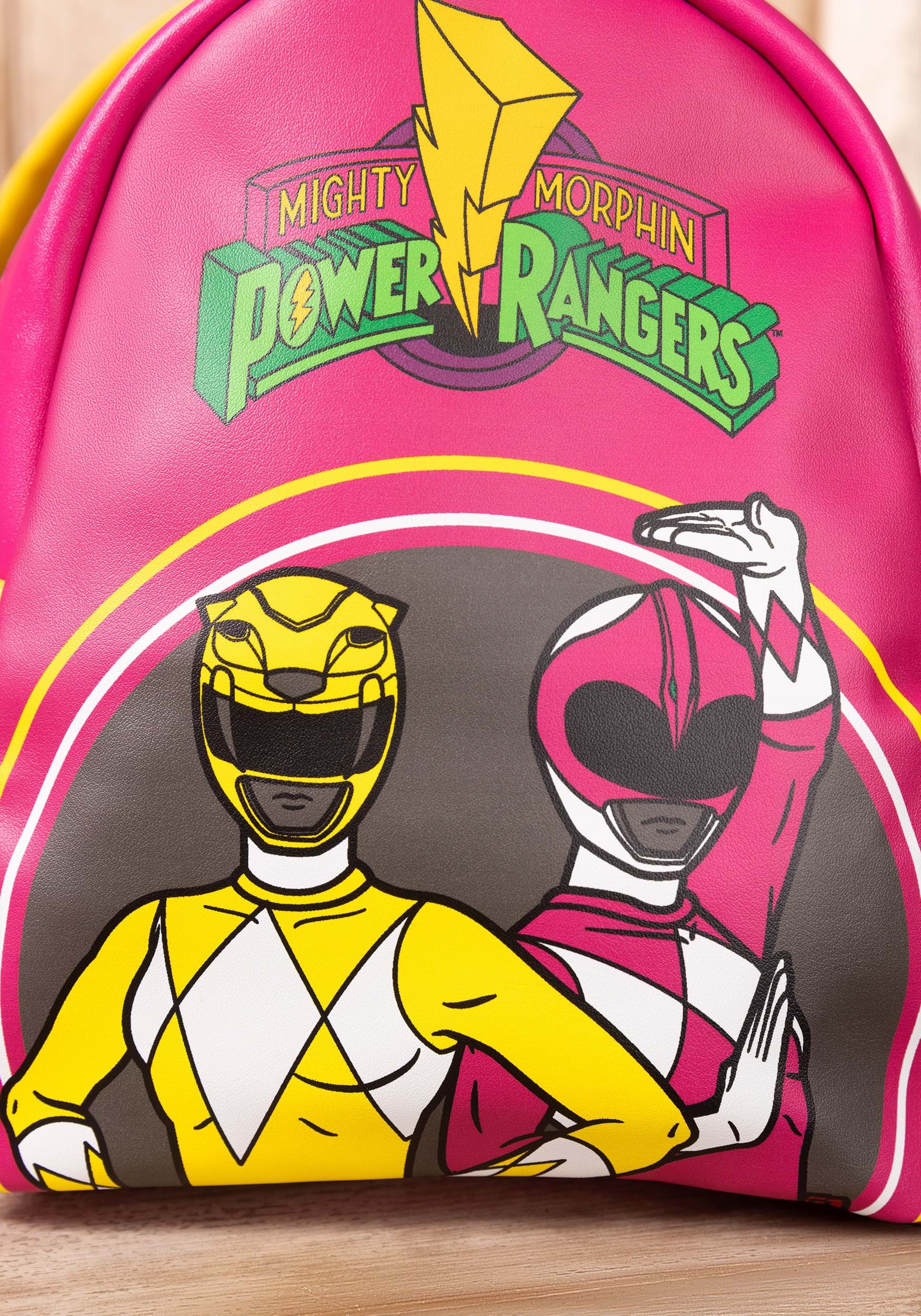 Pink & Yellow Power Rangers Mini Backpack