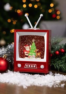 RUDOLPH Musical TV and Swirl Water Table Piece
