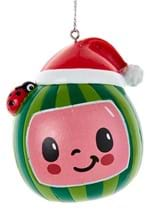 Cocomelon Watermelon with Santa Hat Ornament Alt 4