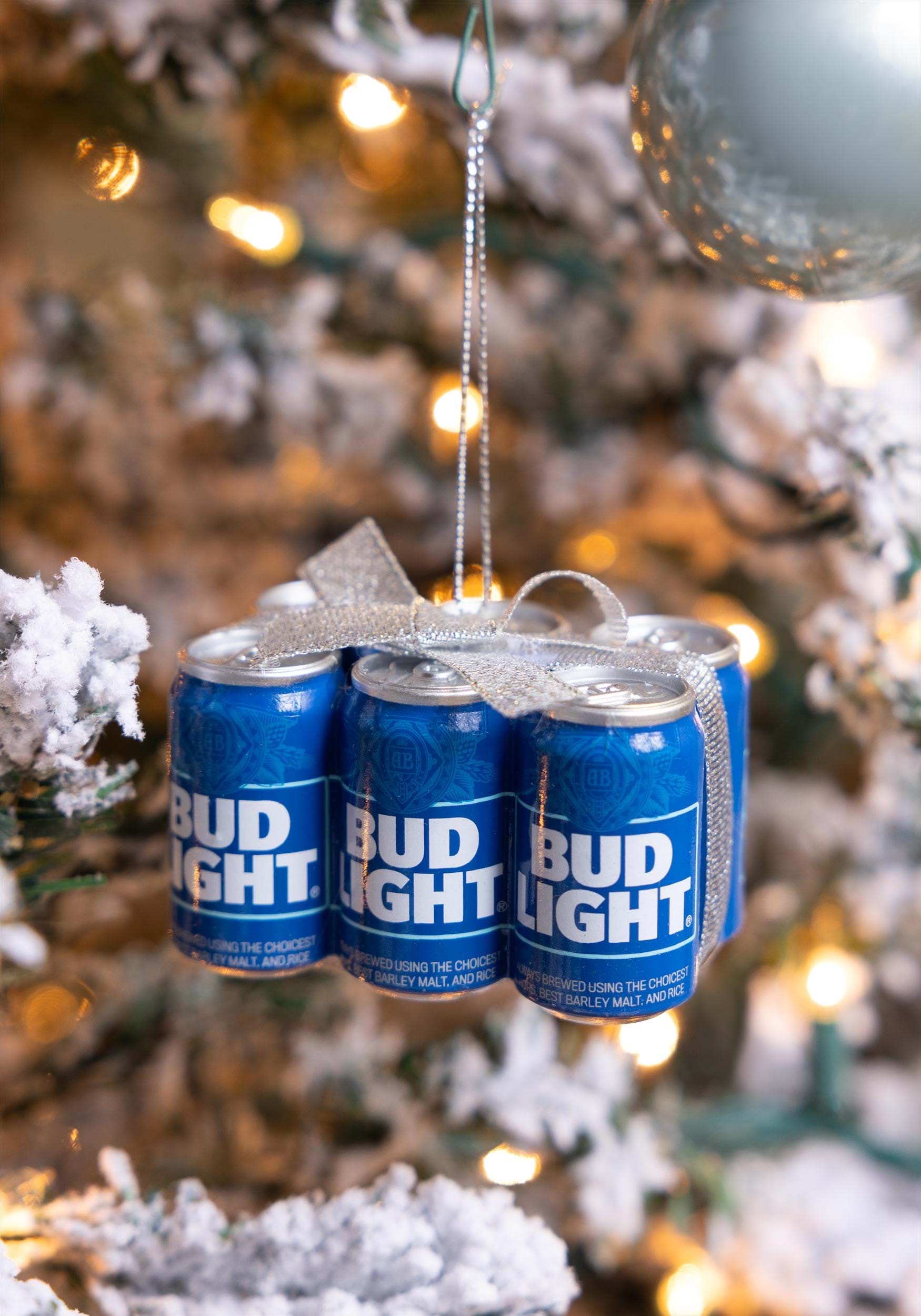 Bud Light 6-Pack Cans Christmas Ornament