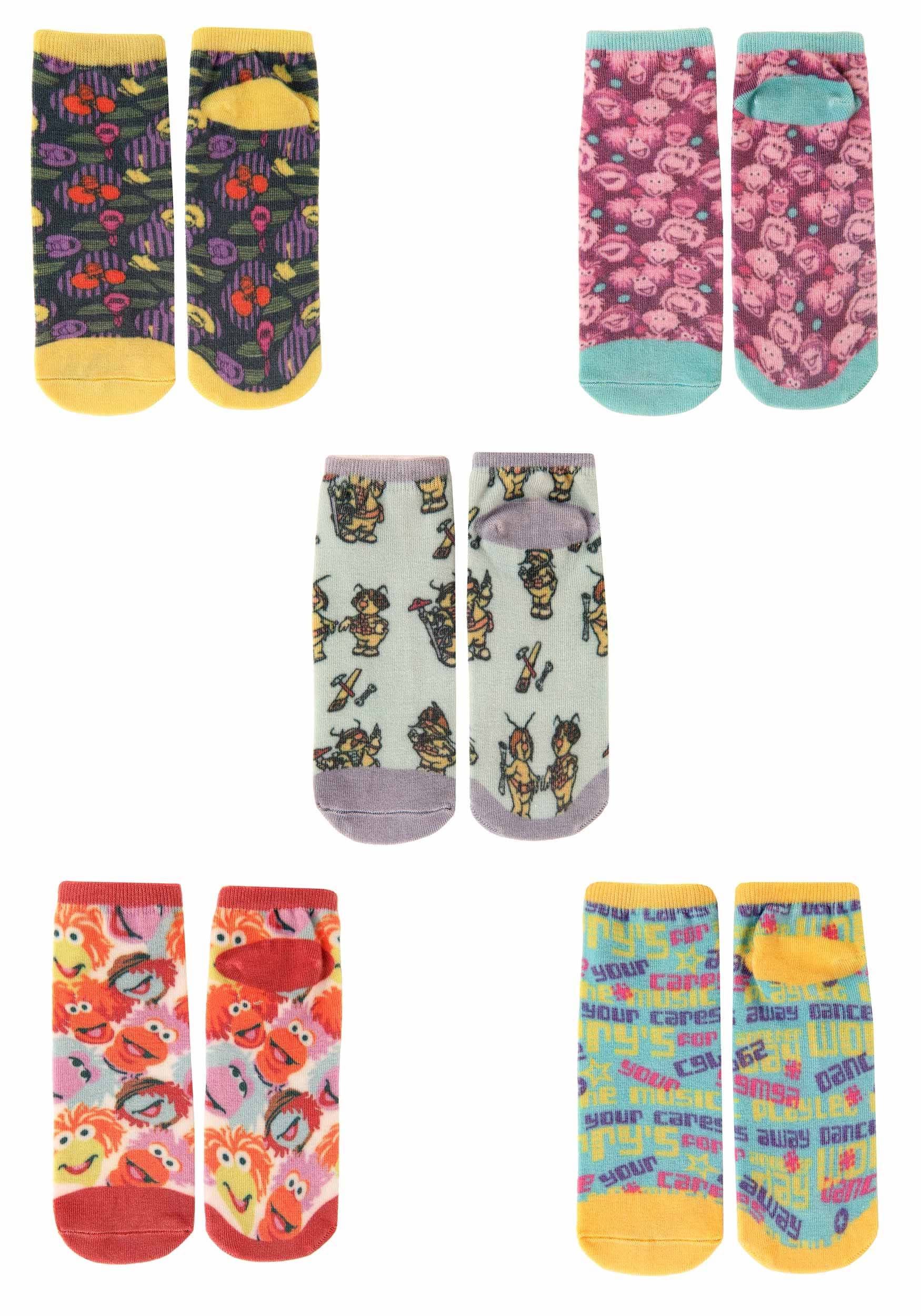 Fraggle Rock 5 Pack Socks for Adults