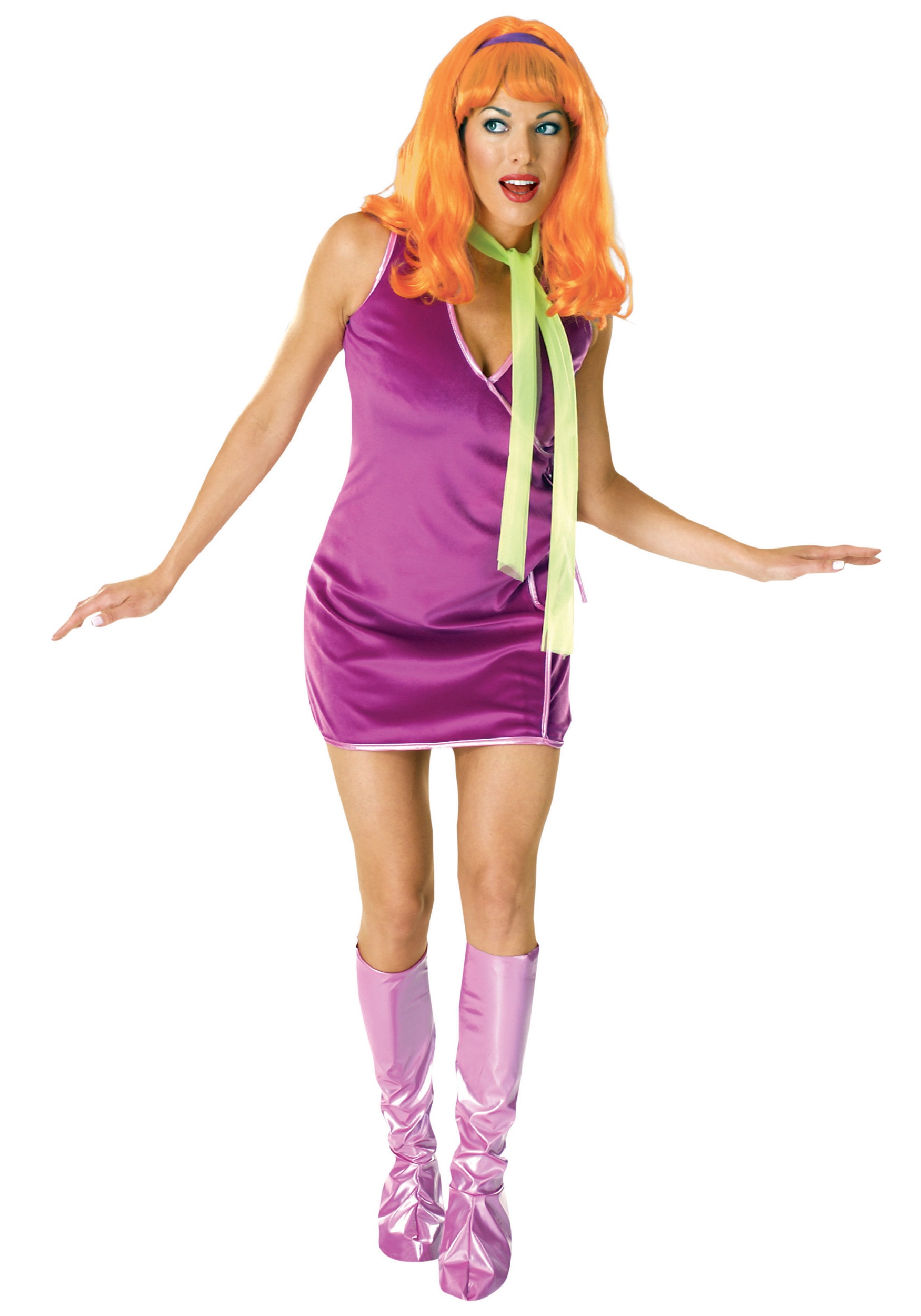 Adult Daphne Costume - Daphne Scooby Doo Costume W/ Wig