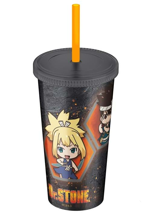 Dr Stone Chibi Characters Plastic 16oz Tumbler