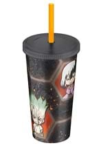 Dr Stone Chibi Characters Plastic 16oz Tumbler Alt 1