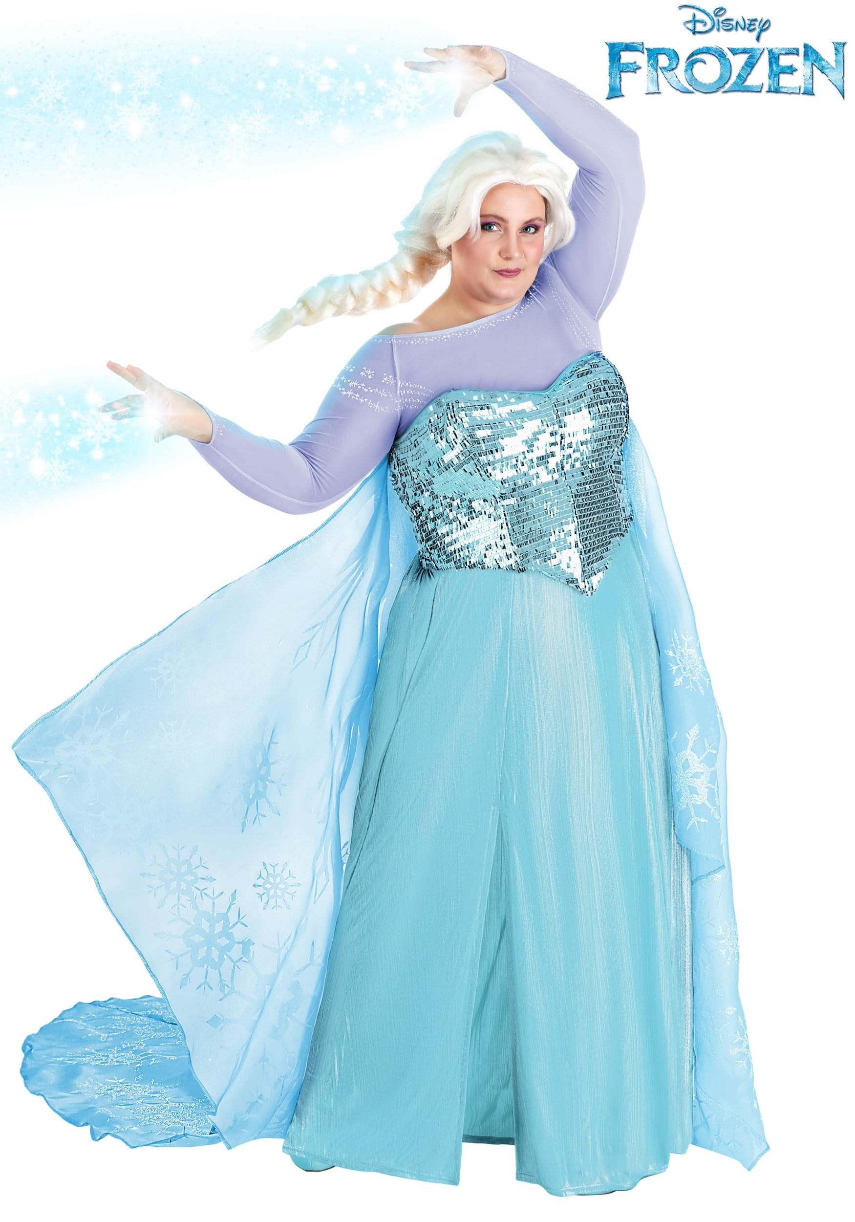 Plus Size Premium Disney Frozen Women s Elsa Costume Disney Costumes Adult Womens Blue 4X Fun Costumes