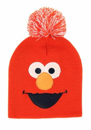 Adult Elmo Pom Pom Winter Hat | Sesame Street Accessories