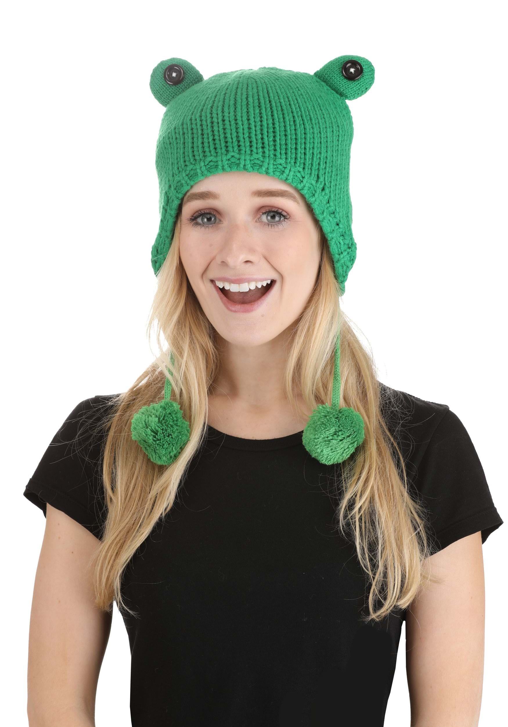 Froggy Winter Knit Cap for Adults | Frog Accessories