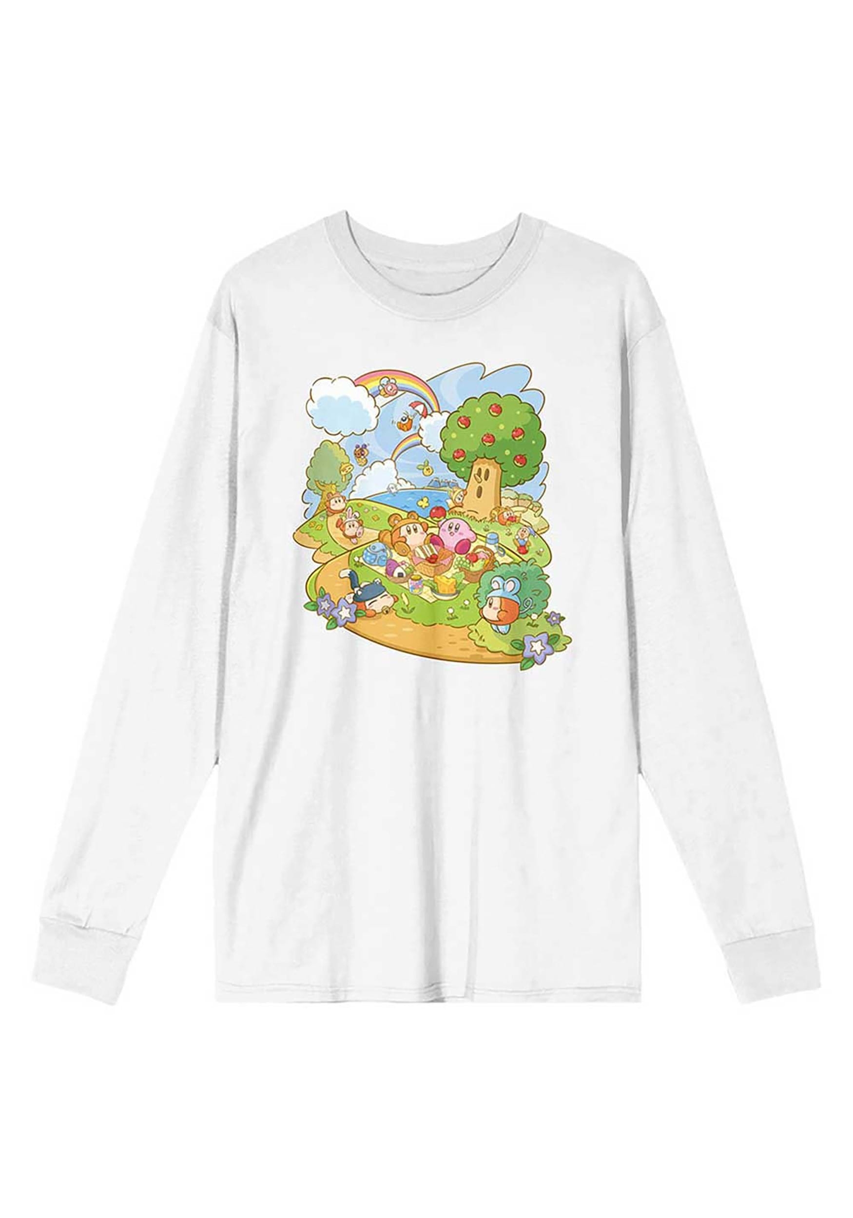 Kirby Pupupu Picnic Adult Long Sleeve Shirt