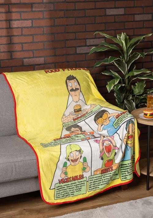 Bobs Burgers Food Pyramid Fleece Blanket