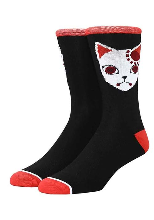 Adult Demon Slayer Fox Mask Crew Sock