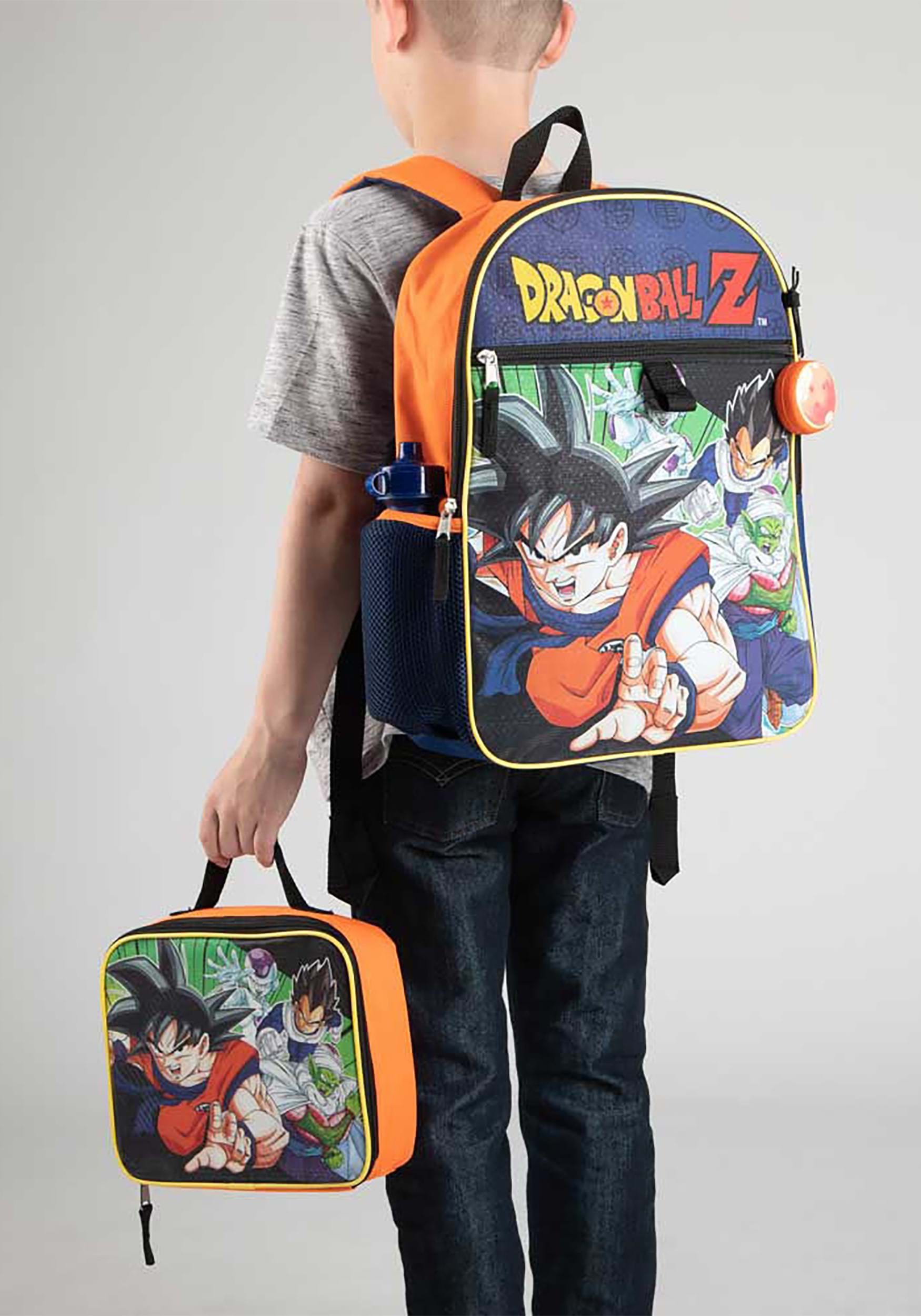 NEW* Dragon Ball Z Backpack Lunch box 5-Piece Set ANIME Lunch Bag