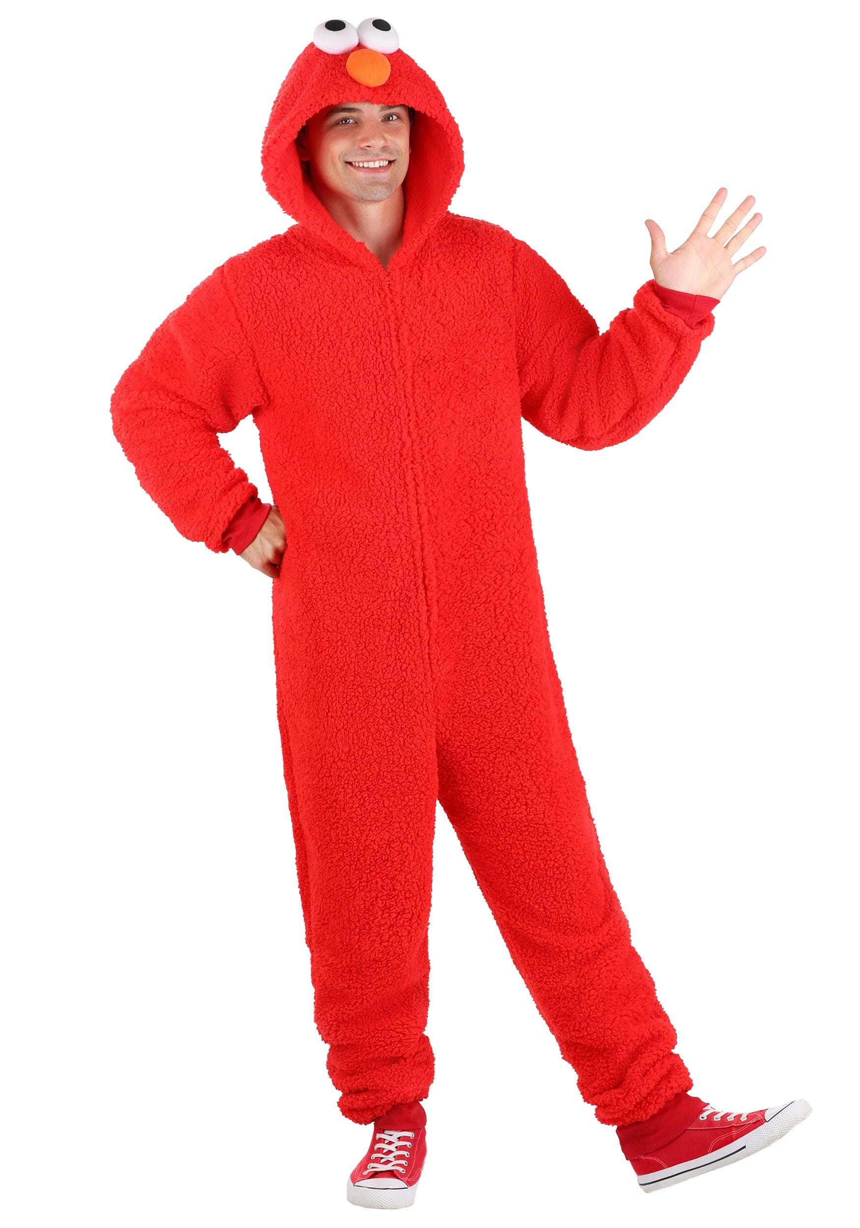 Adult Elmo Sherpa Union Suit | Sesame Street Costumes