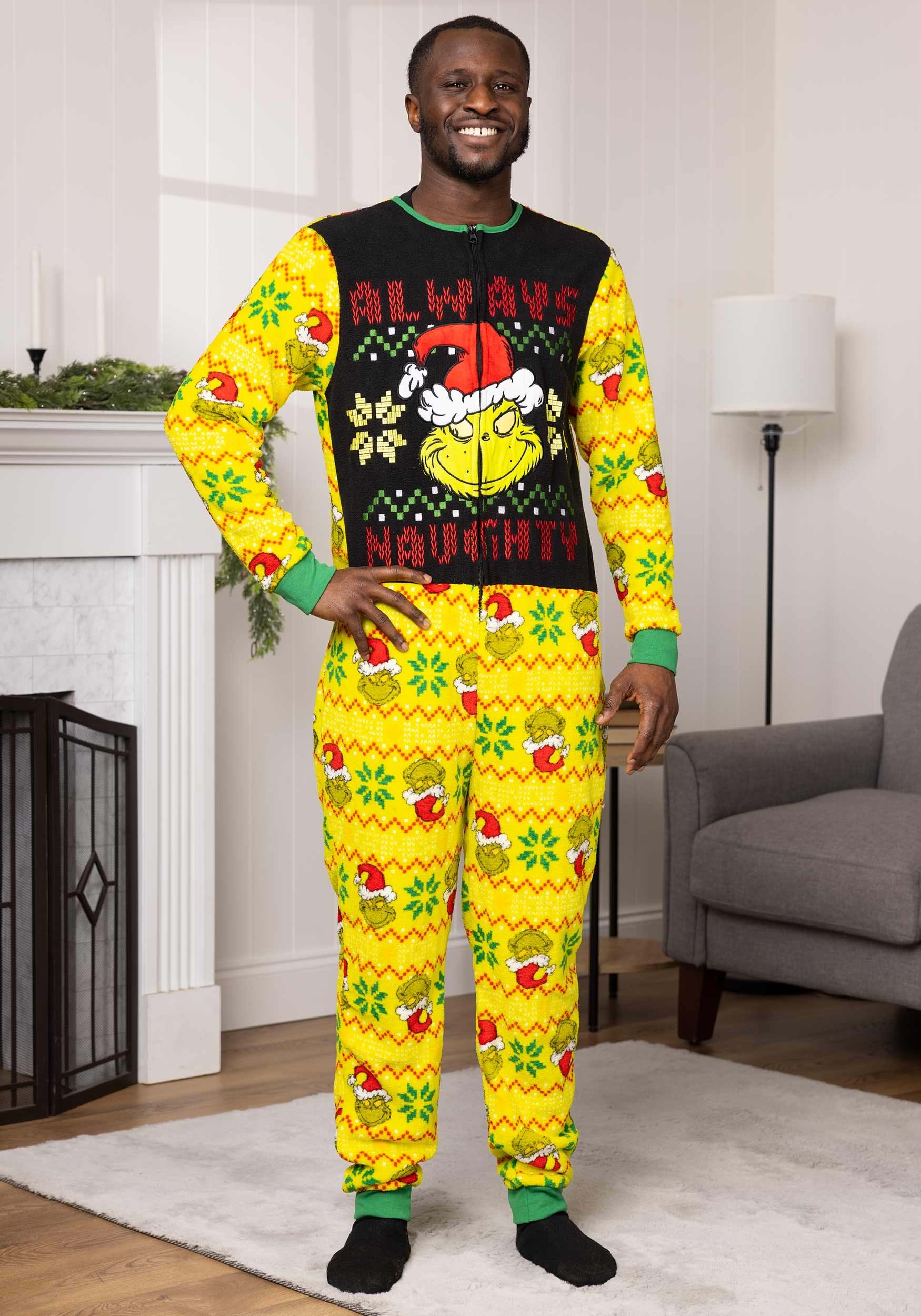 Grinch Always Naughty Ugly Sweater Union Adult Suit