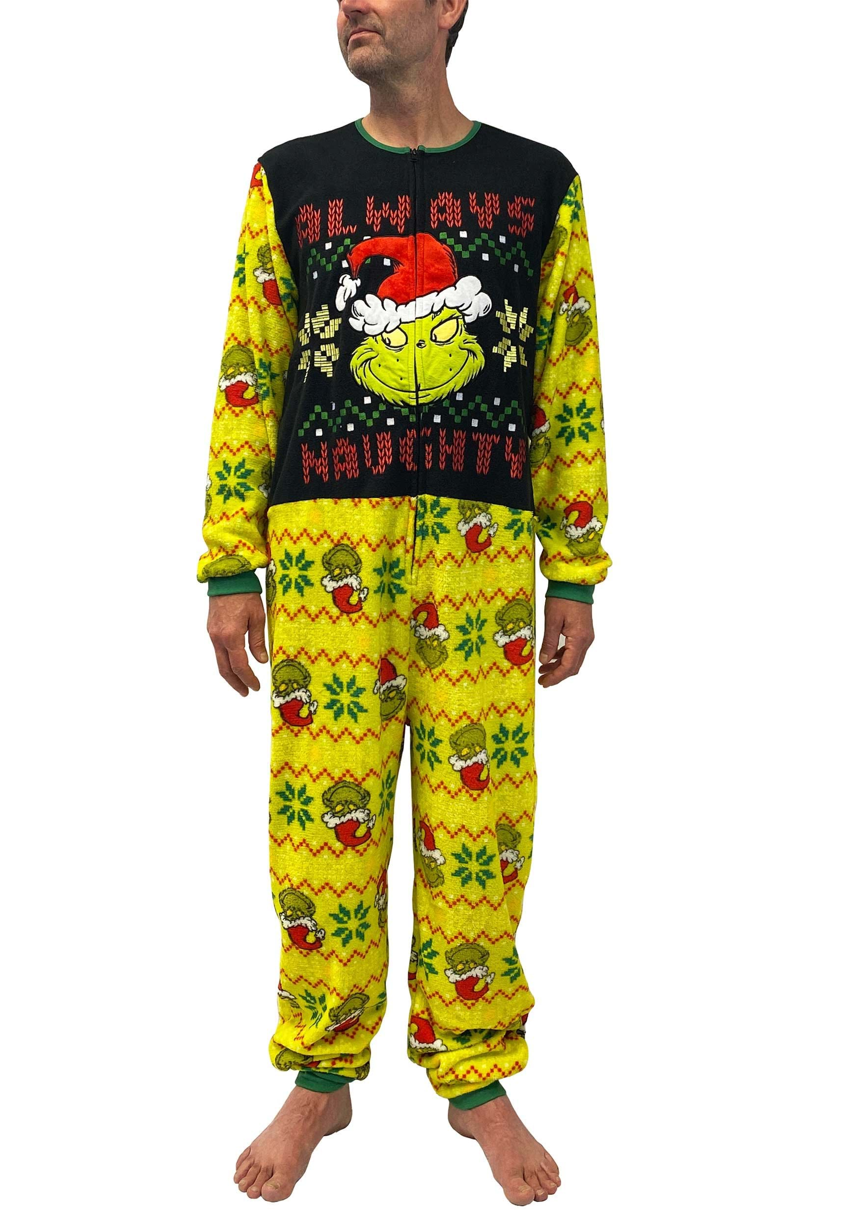 Grinch Always Naughty Ugly Sweater Union Adult Suit