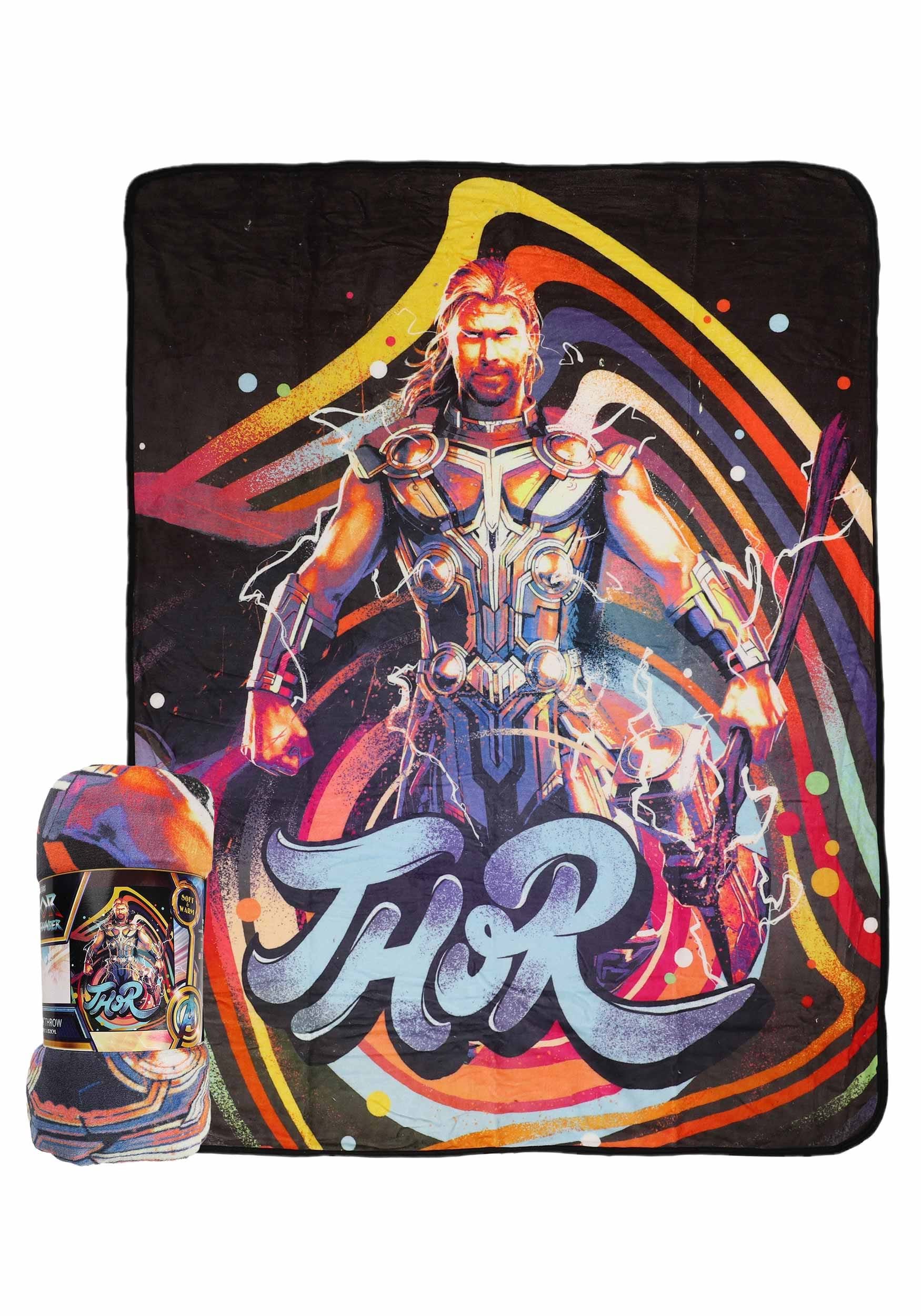 Thunderous Thor Micro Raschel Comfy Throw Blanket