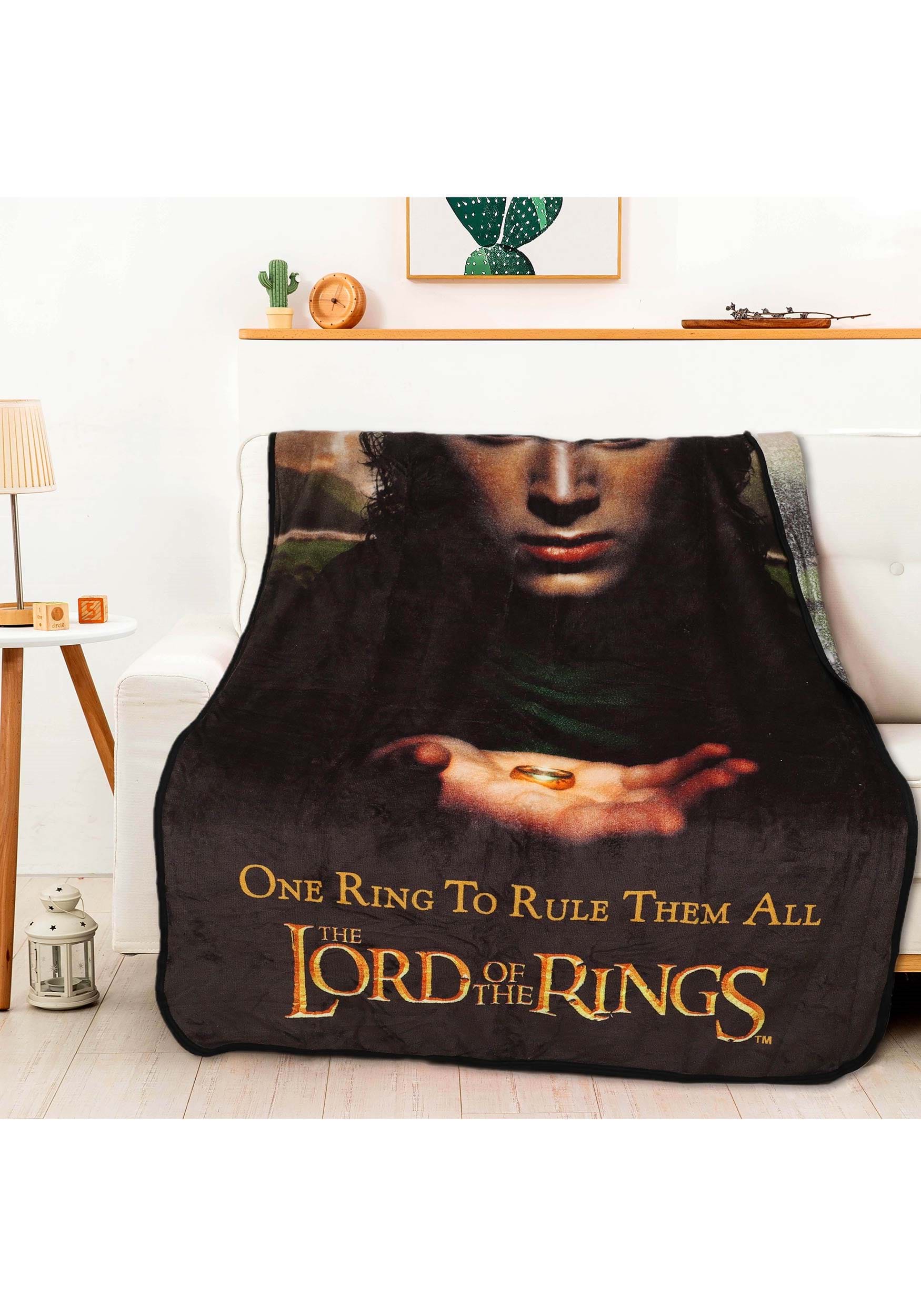 Lord of the Rings One Ring Micro Raschel Throw Blanket
