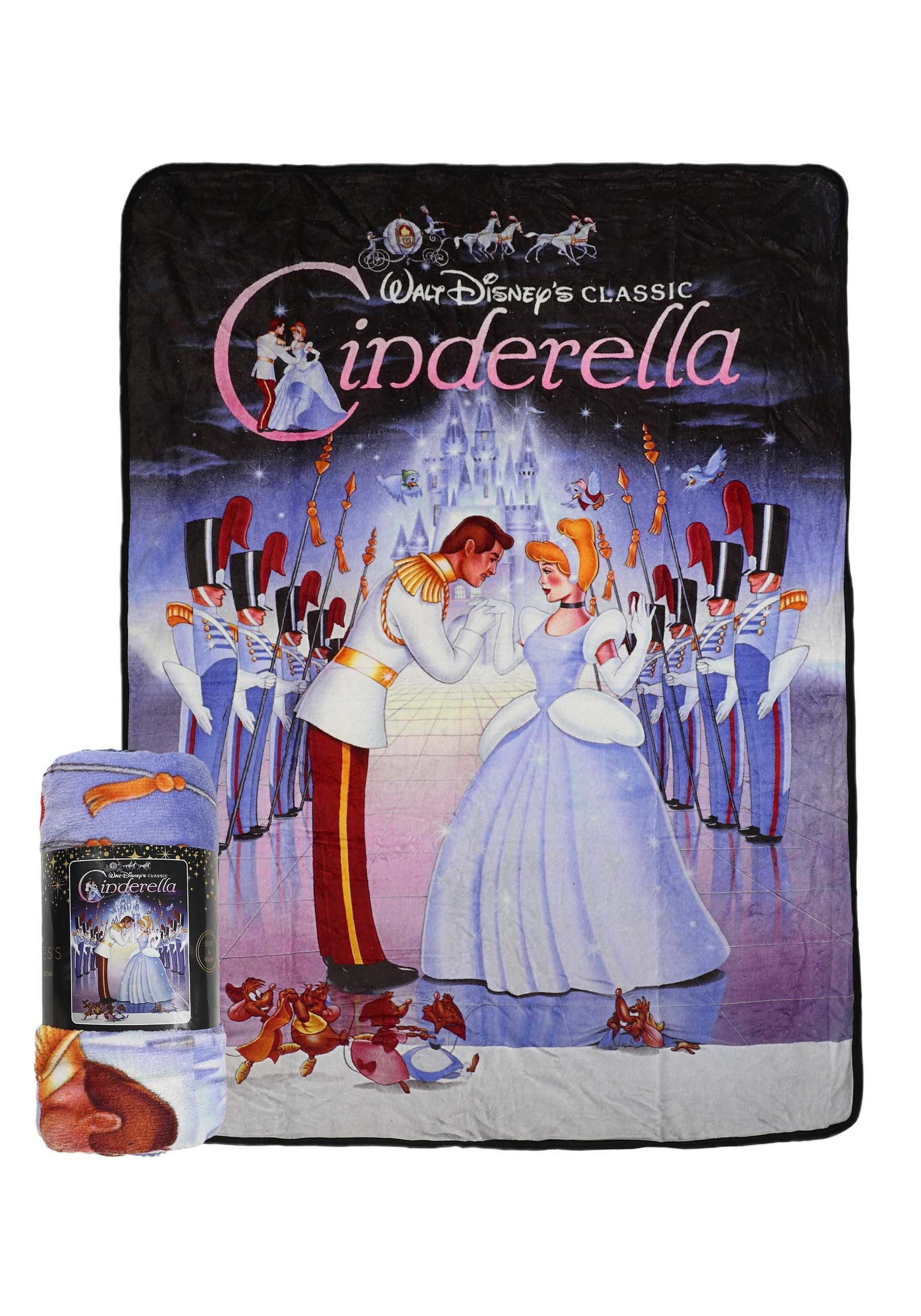Classic Cinderella Movie Poster Micro Raschel Throw Blanket