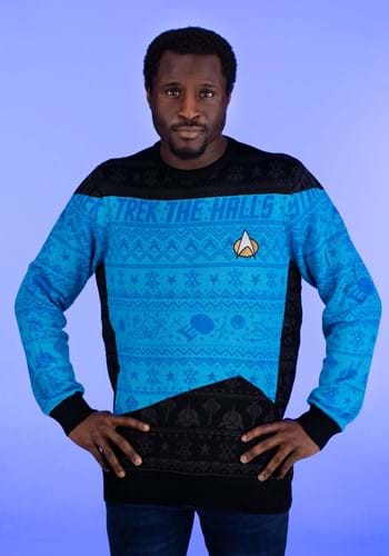 Blue Star Trek Christmas Sweater