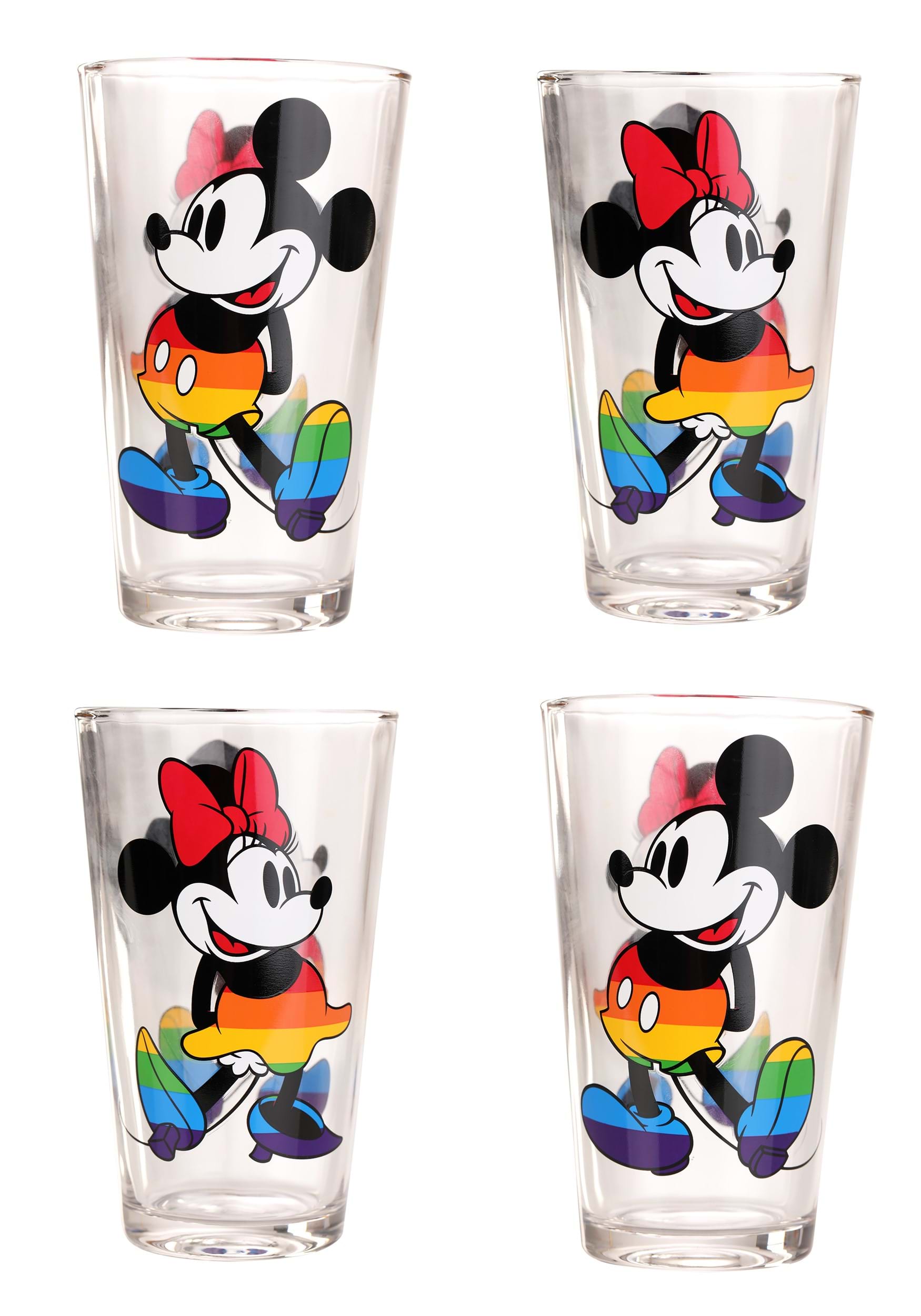 Disney Mickey and Minnie Mouse Rainbow 2-Ounce Mini Shot Glasses