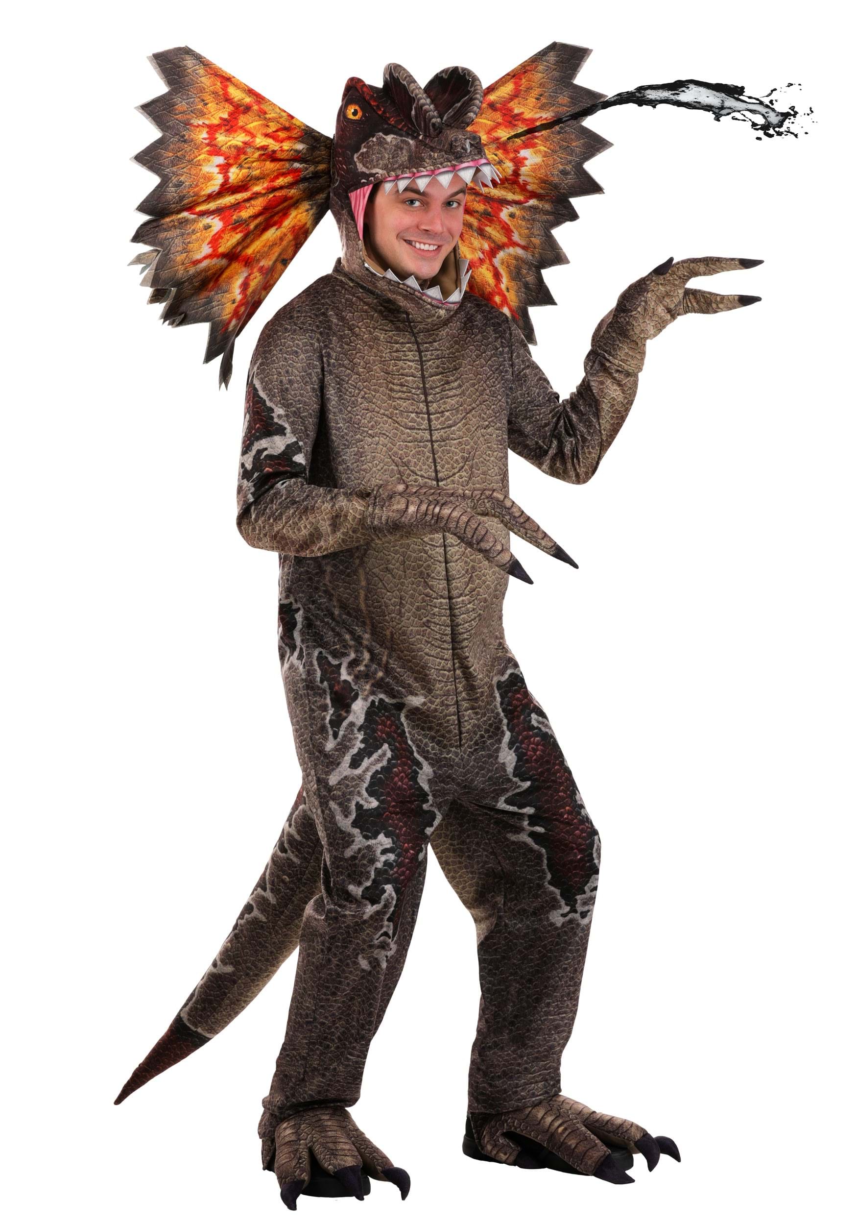 Adult Deluxe Dilophosaurus Costume | Adult Dinosaur Costumes