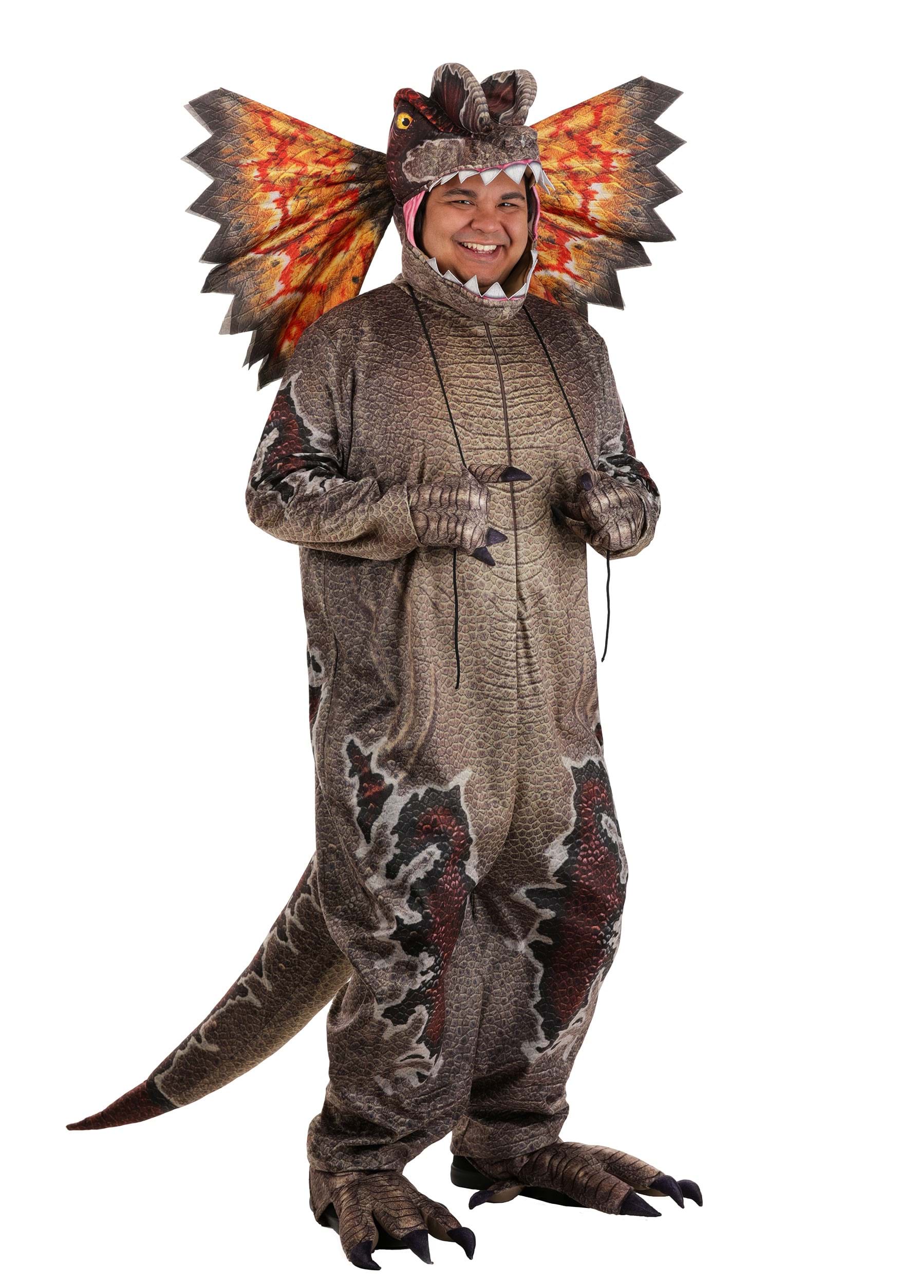 Plus Size Deluxe Dilophosaurus Adult Costume | Dinosaur Costumes