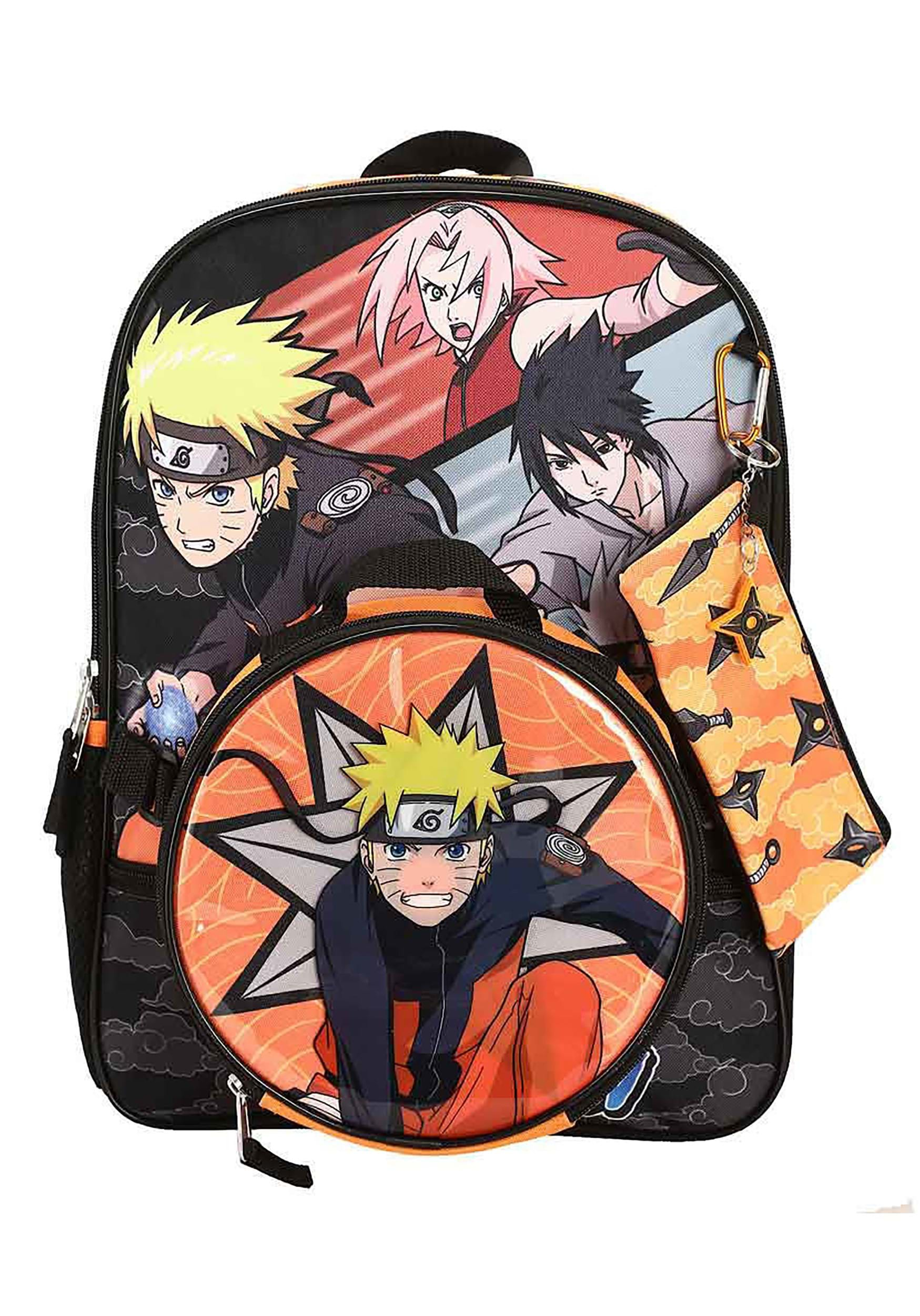 Naruto Shippuden 5 Piece Characters Backpack Set