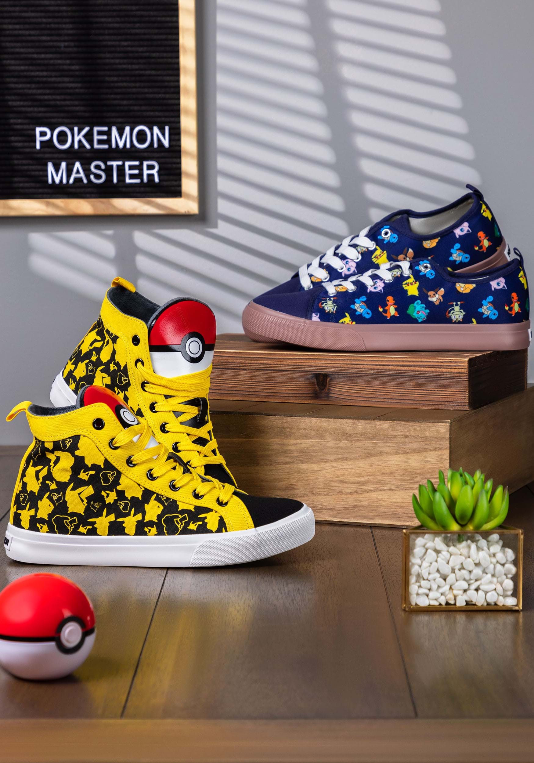 Adult Pokémon Pikachu High Top Shoes , Pokémon Accessories