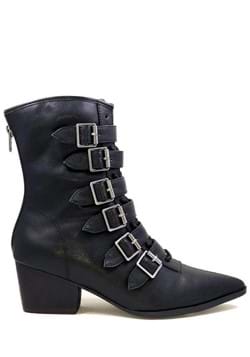 Womens Black Buckle Boots