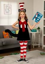 Girls Dr Seuss Cat in the Hat Costume Dress Alt 1