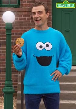 Adult Fuzzy Cookie Monster Oversized Sweater