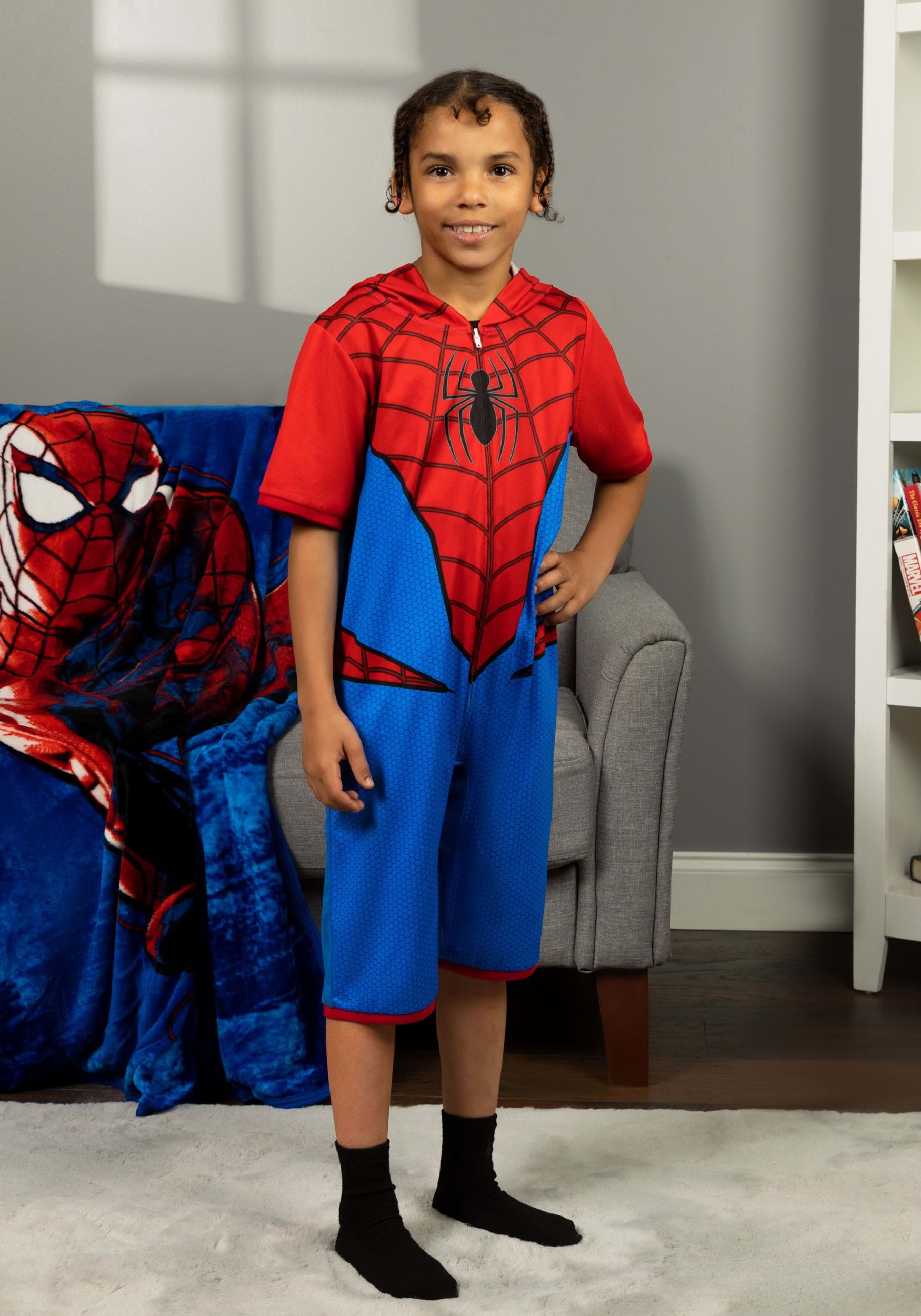 Kids Mens The Iron Spiderman Costume Spider-Man Child Boys Superhero  Jumpsuit